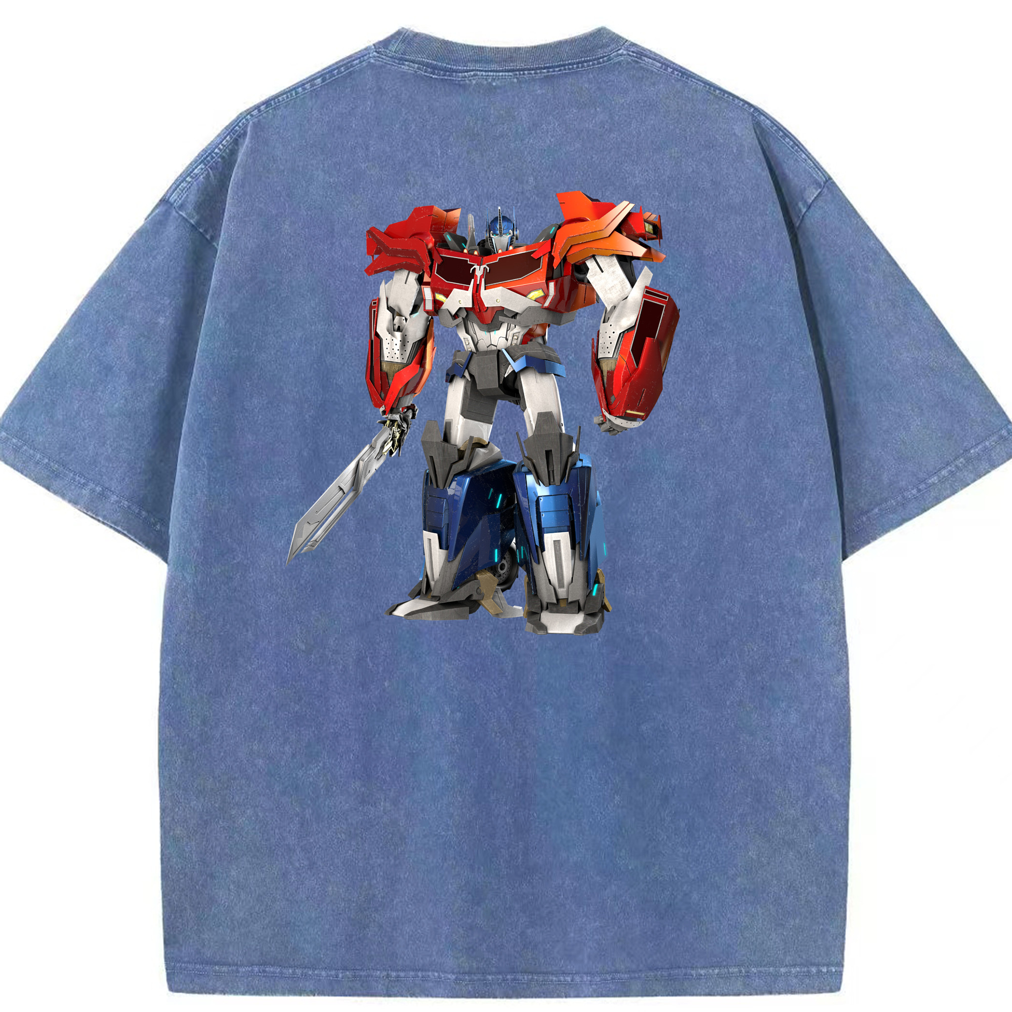 （画像用）  綿100% ヴィンテージ風 半袖Tシャツ（背面プリント）