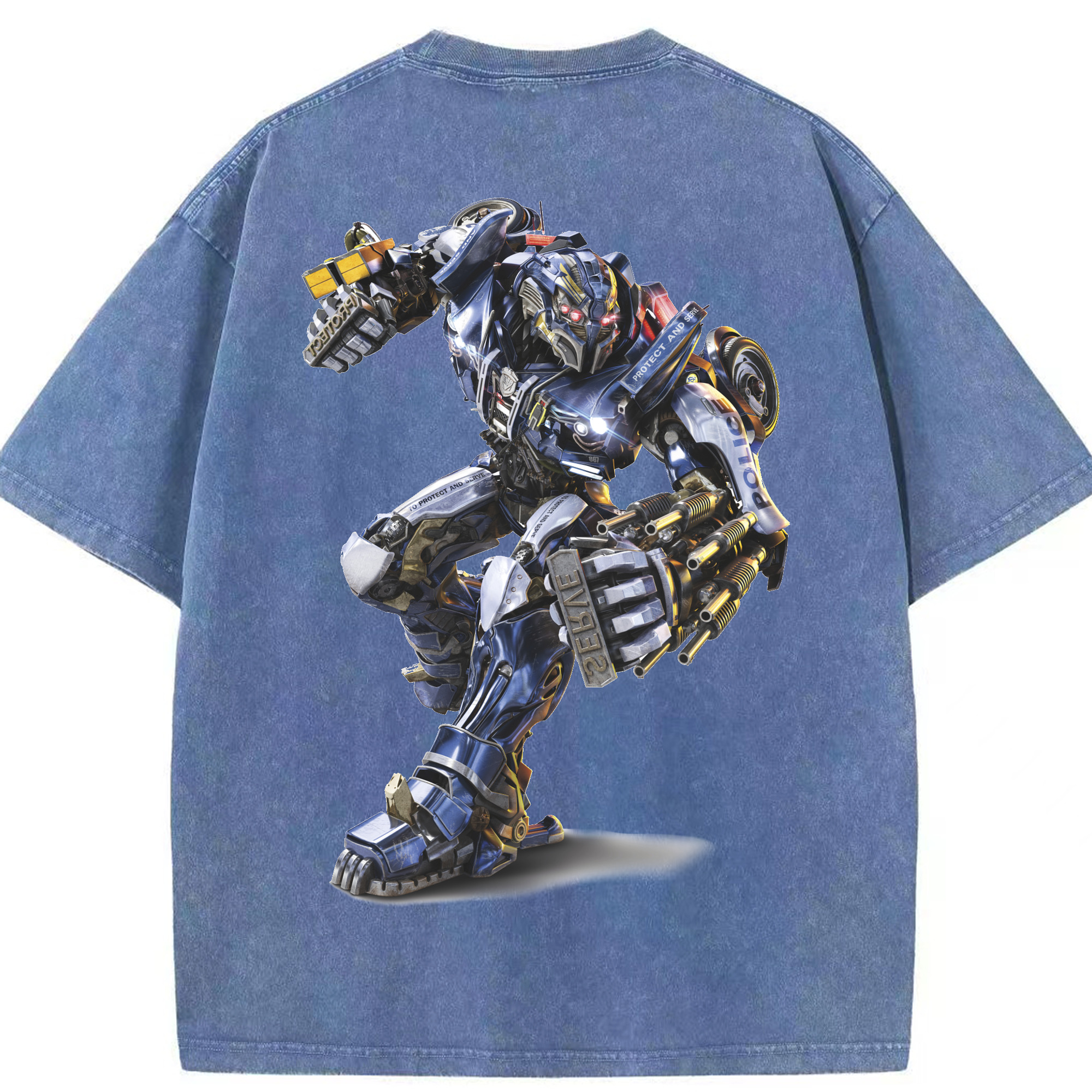（画像用）  綿100% ヴィンテージ風 半袖Tシャツ（背面プリント）