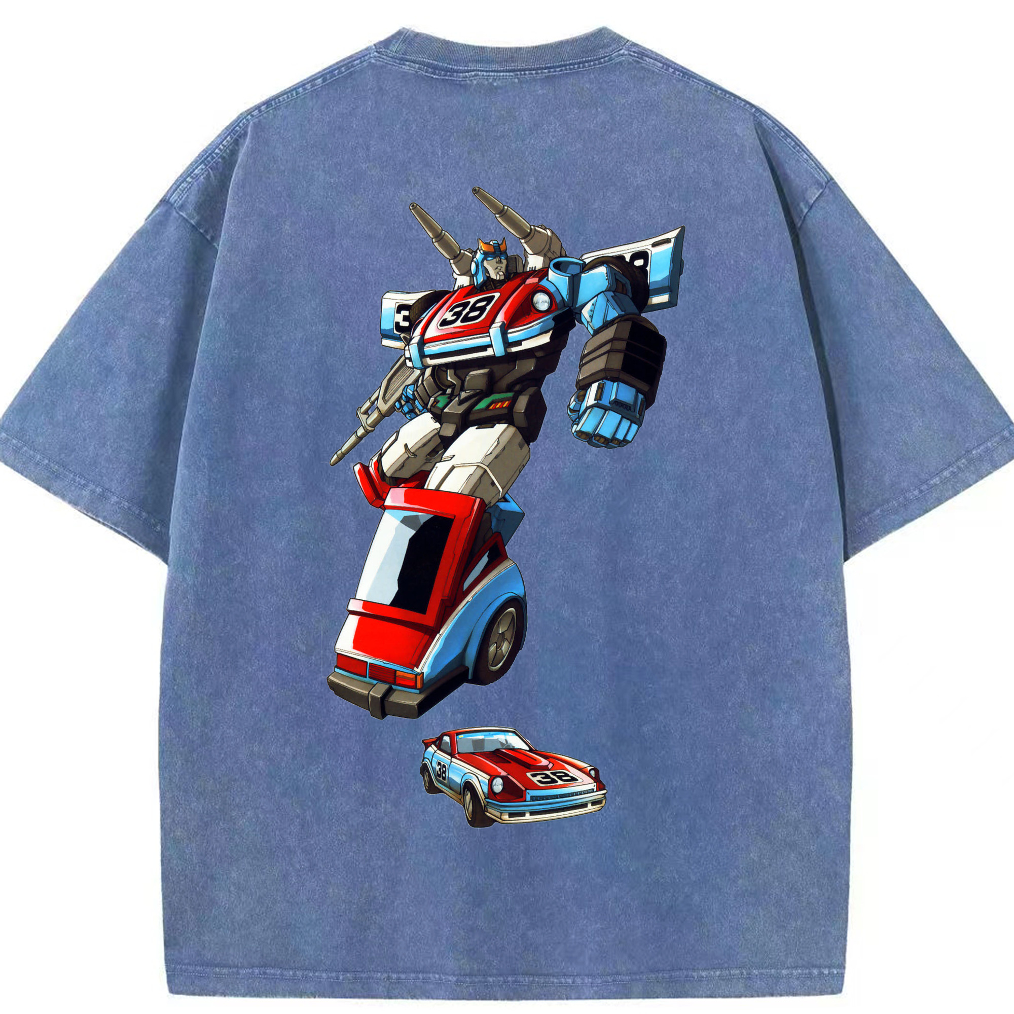 （画像用）  綿100% ヴィンテージ風 半袖Tシャツ（背面プリント）