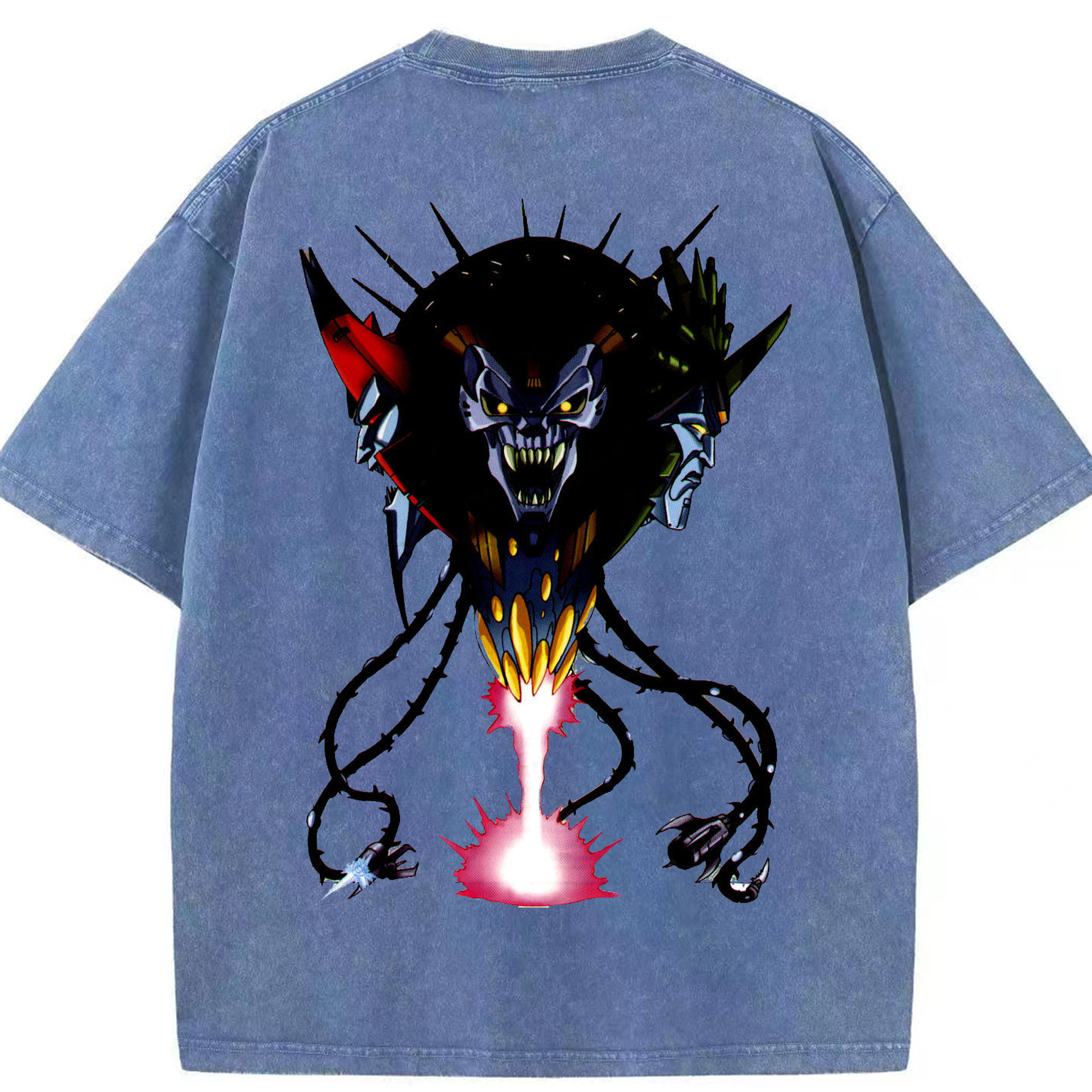 （画像用）  綿100% ヴィンテージ風 半袖Tシャツ（背面プリント）