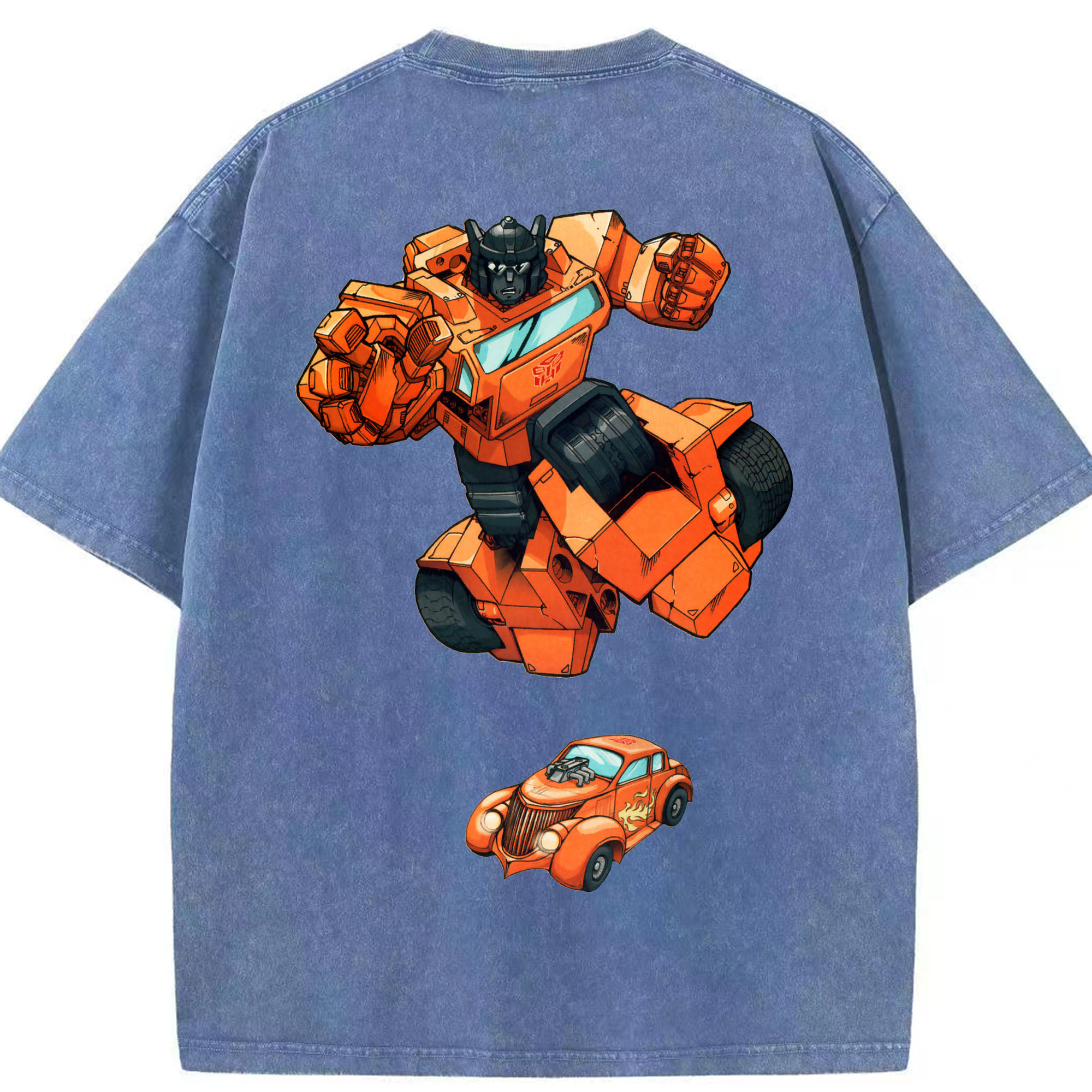 （画像用）  綿100% ヴィンテージ風 半袖Tシャツ（背面プリント）