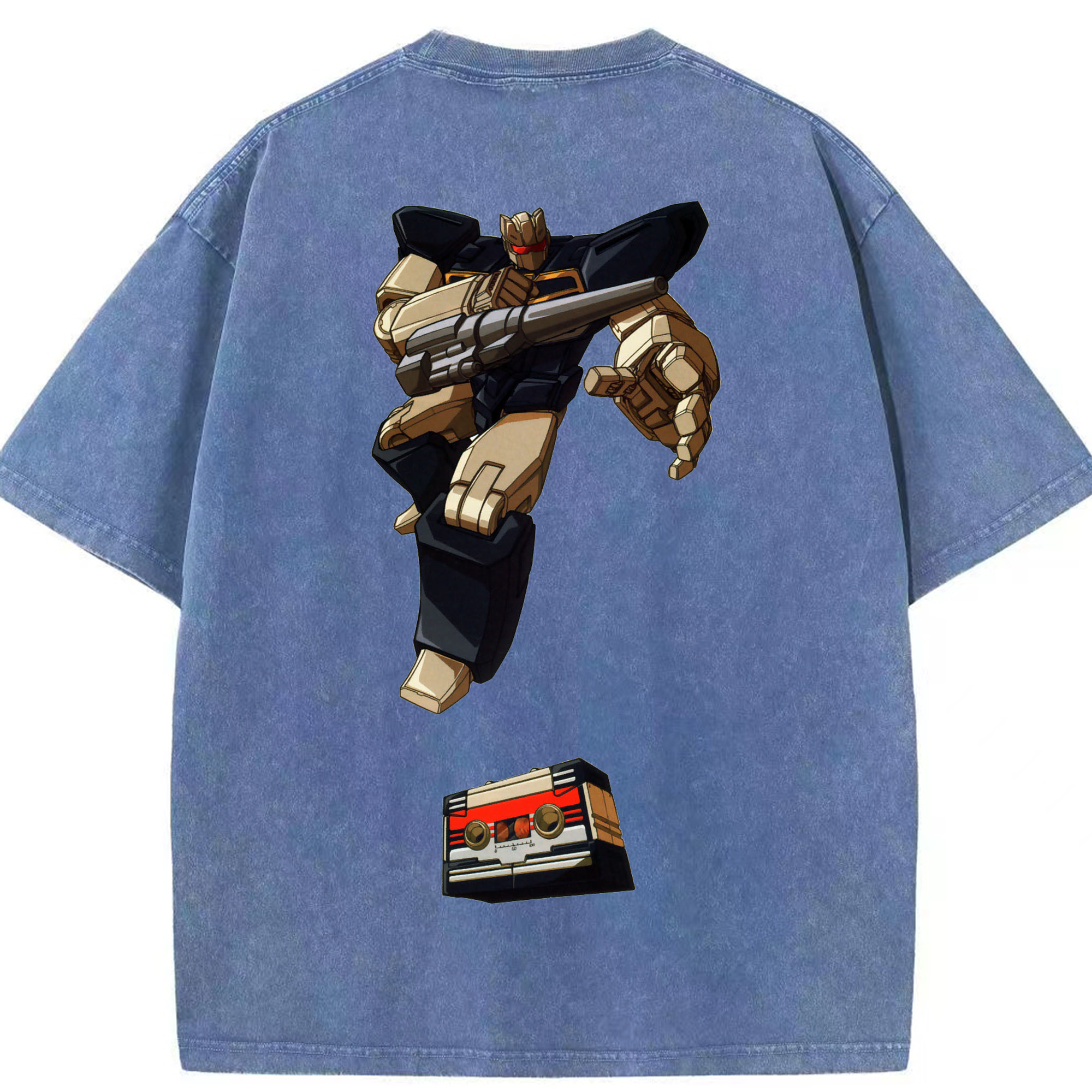 （画像用）  綿100% ヴィンテージ風 半袖Tシャツ（背面プリント）
