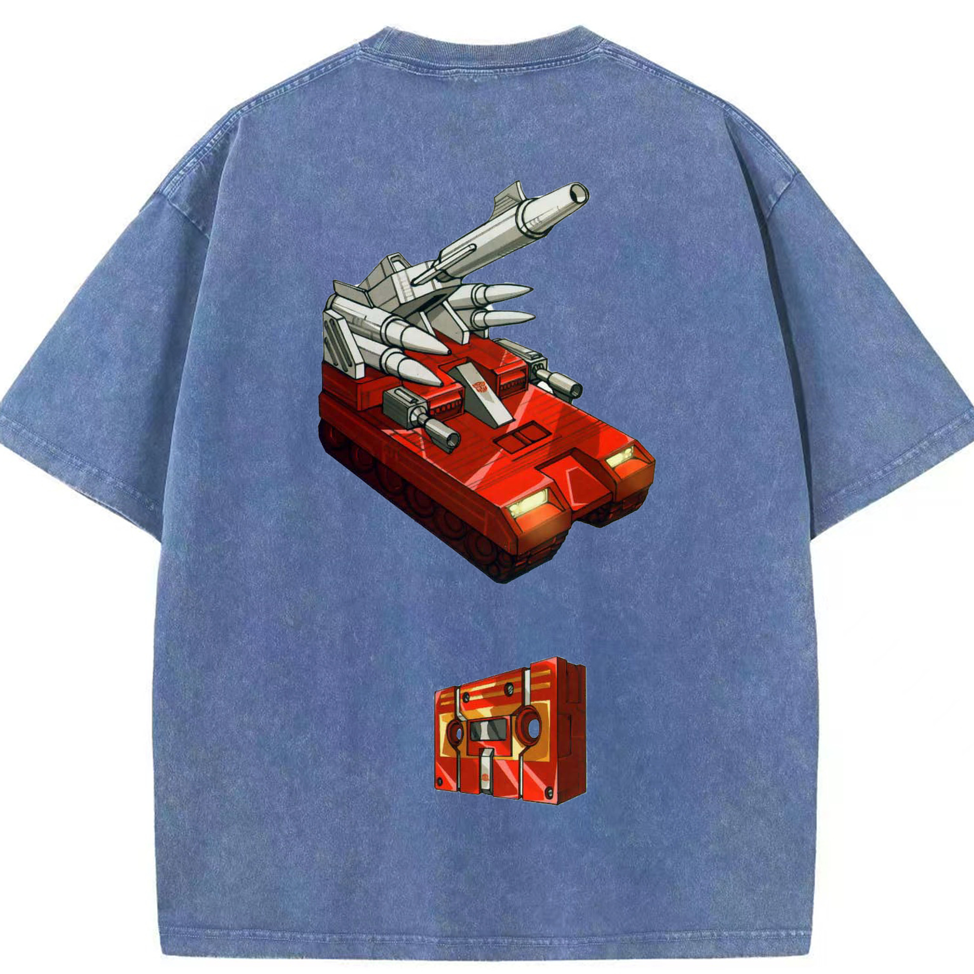 （画像用）  綿100% ヴィンテージ風 半袖Tシャツ（背面プリント）