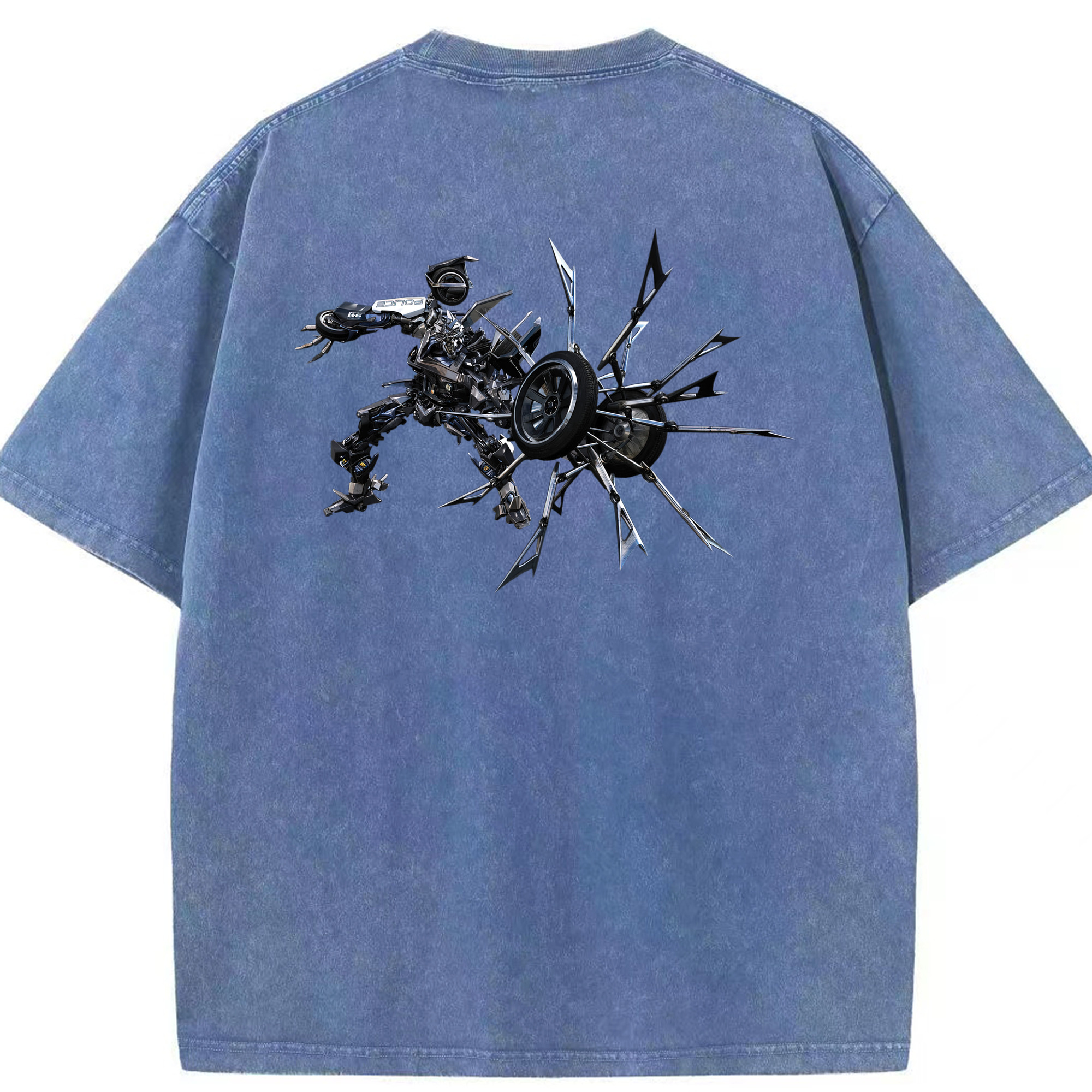 （画像用）  綿100% ヴィンテージ風 半袖Tシャツ（背面プリント）
