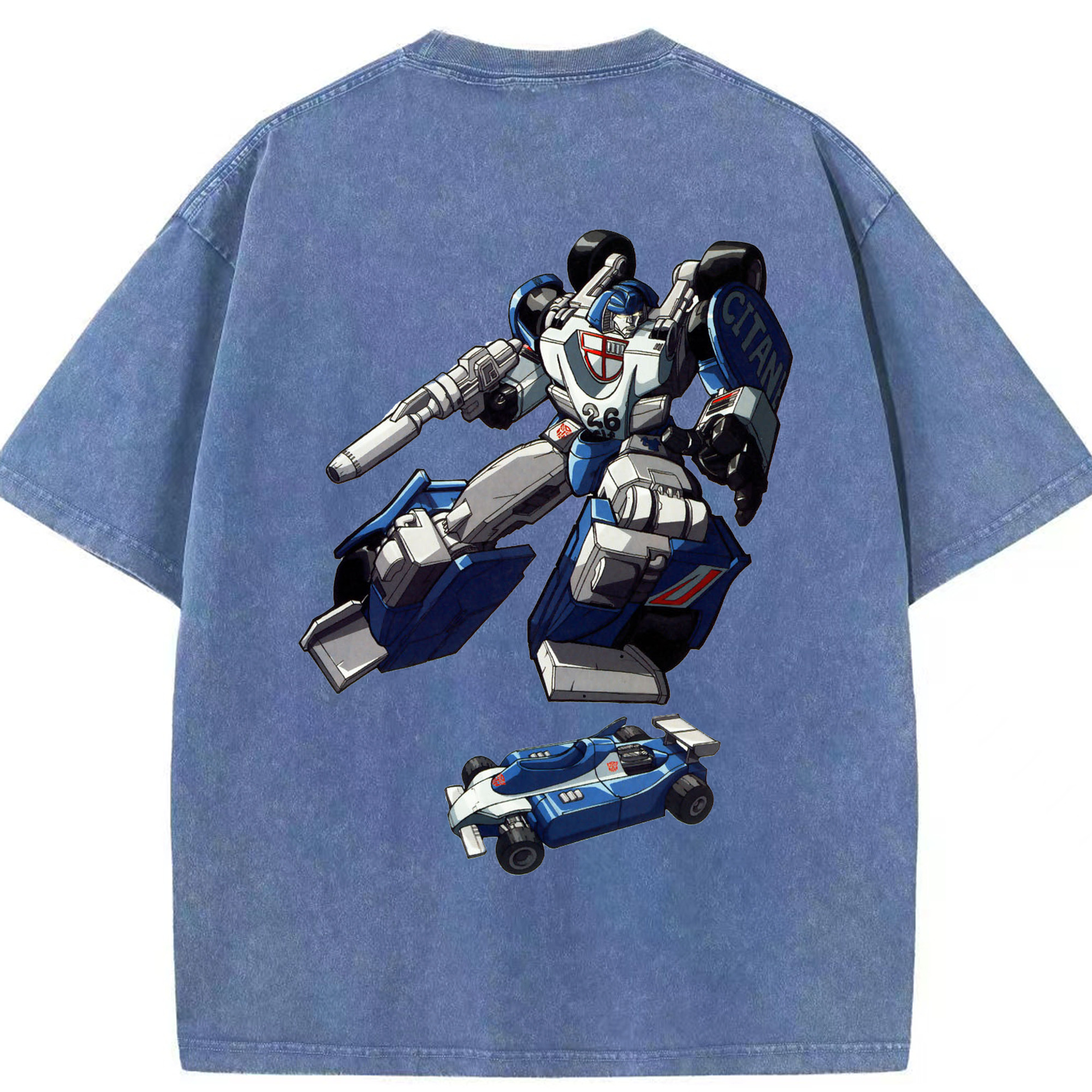 （画像用）  綿100% ヴィンテージ風 半袖Tシャツ（背面プリント）