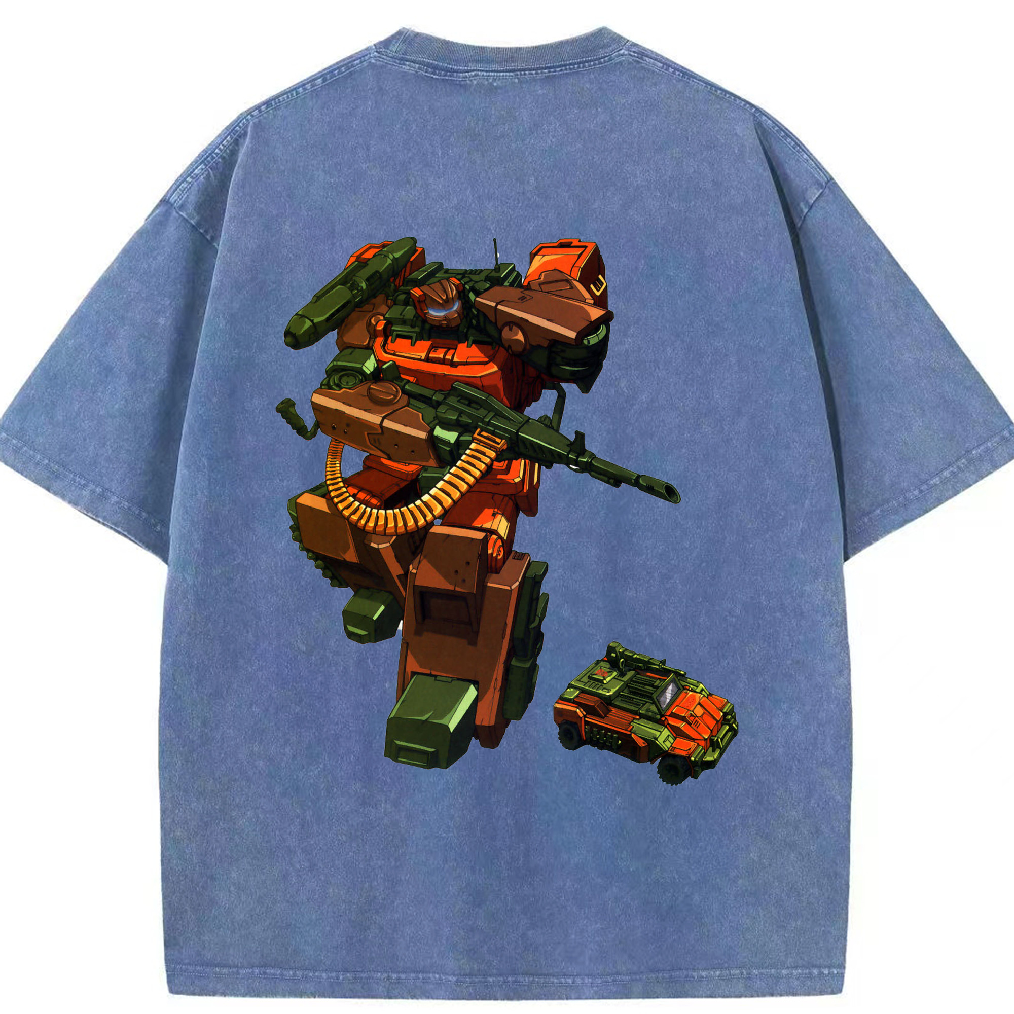 （画像用）  綿100% ヴィンテージ風 半袖Tシャツ（背面プリント）