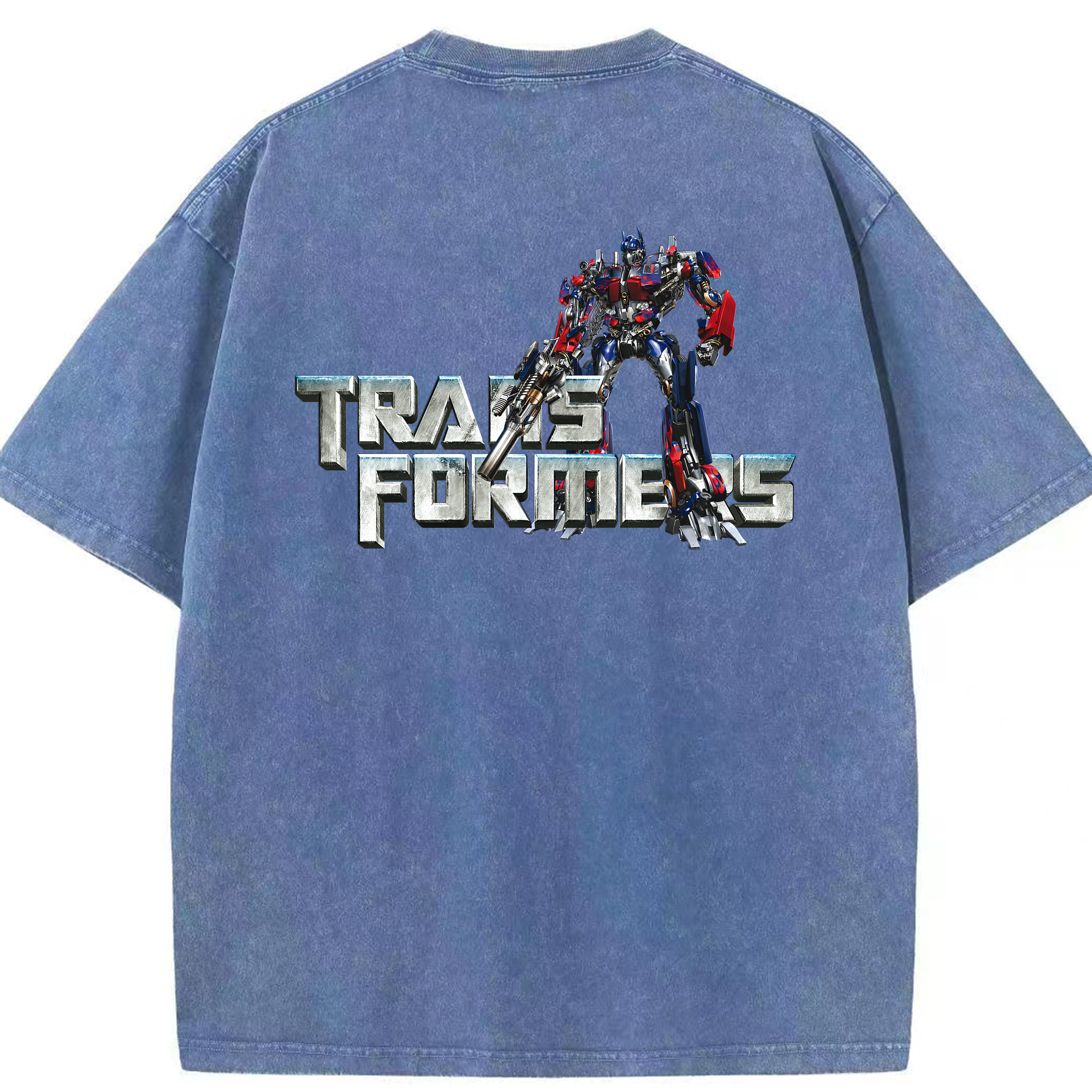 （画像用）  綿100% ヴィンテージ風 半袖Tシャツ（背面プリント）