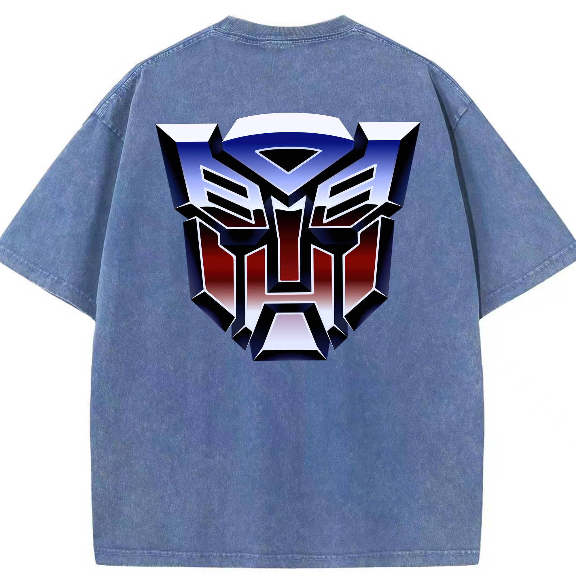 （画像用）  綿100% ヴィンテージ風 半袖Tシャツ（背面プリント）