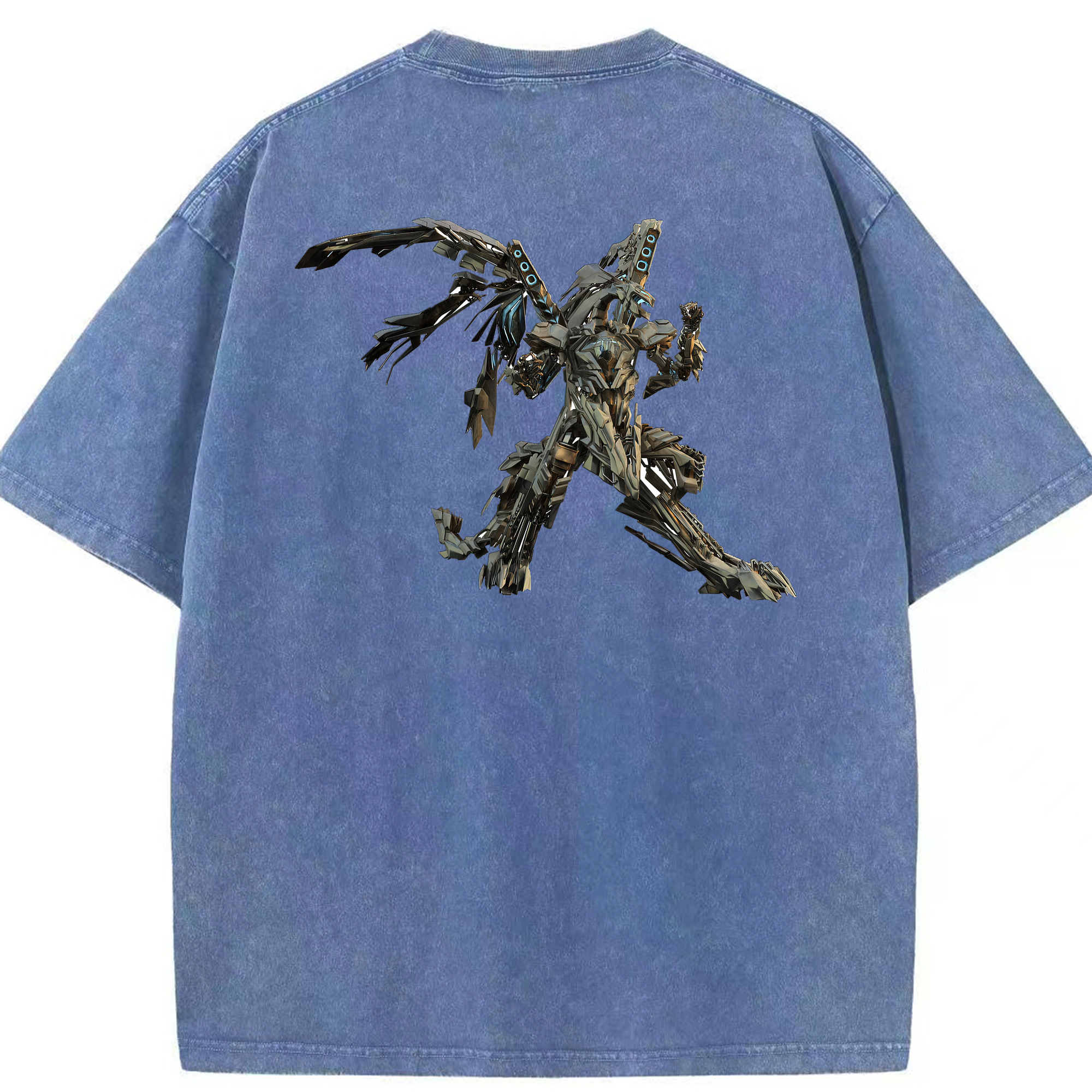 （画像用）  綿100% ヴィンテージ風 半袖Tシャツ（背面プリント）