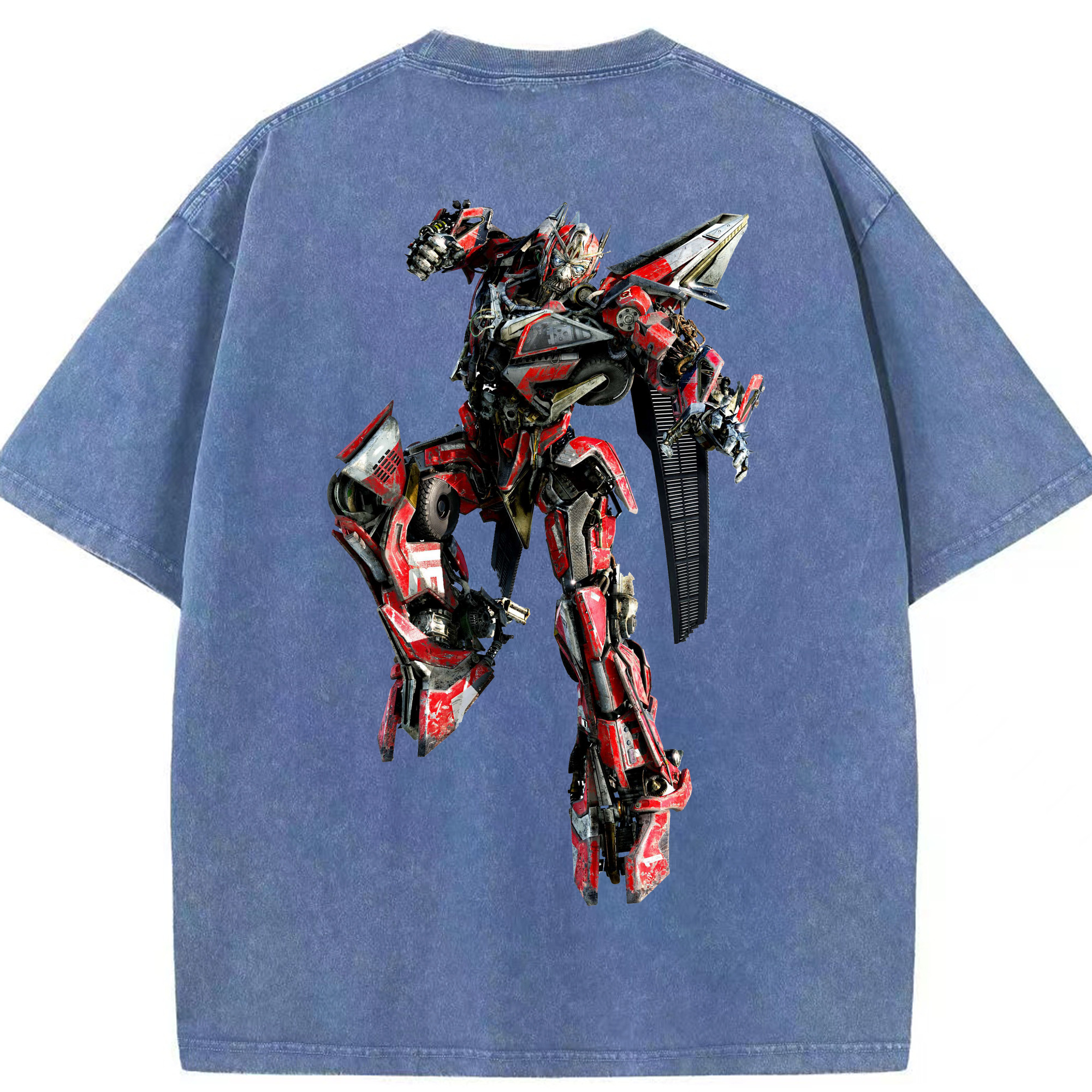（画像用）  綿100% ヴィンテージ風 半袖Tシャツ（背面プリント）