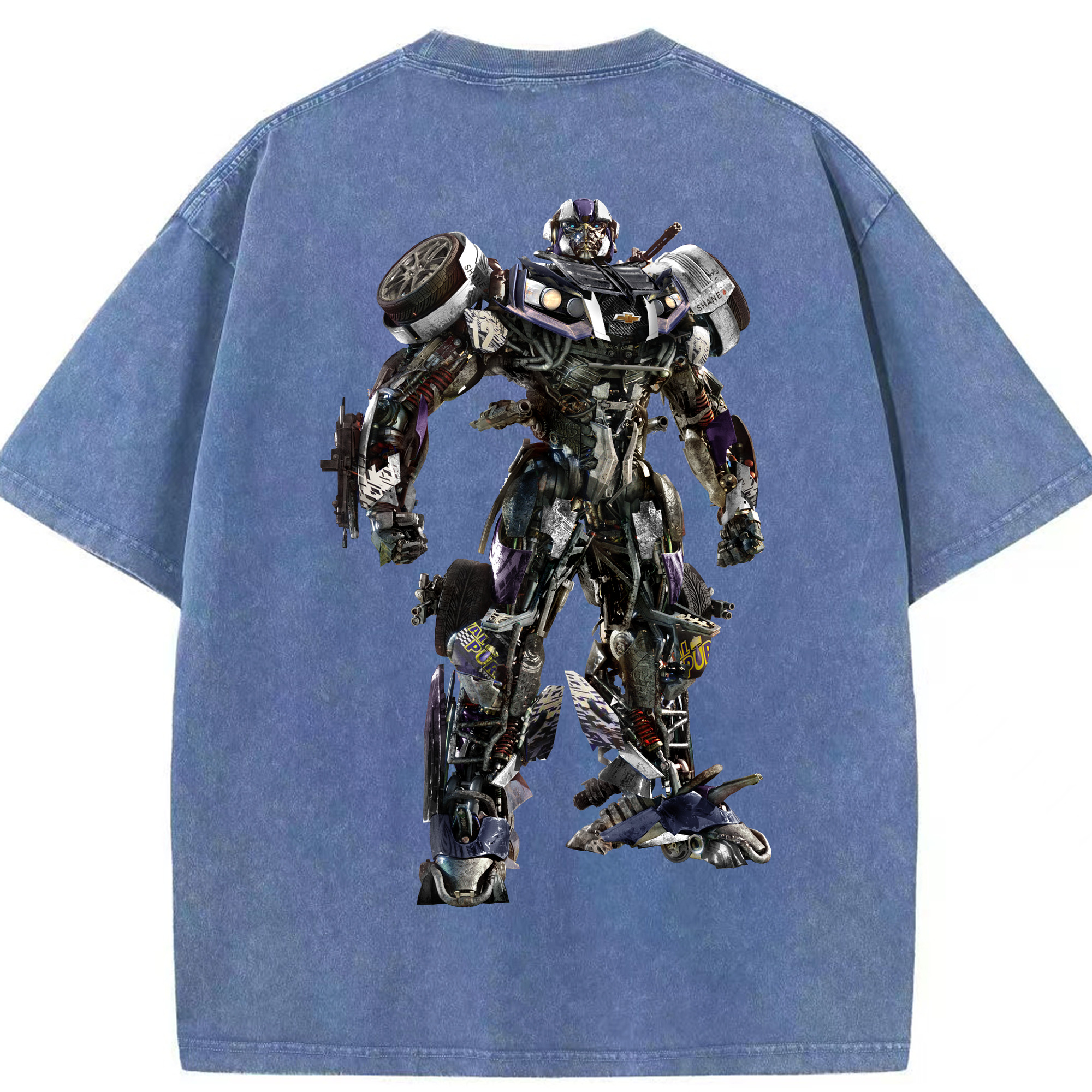 （画像用）  綿100% ヴィンテージ風 半袖Tシャツ（背面プリント）