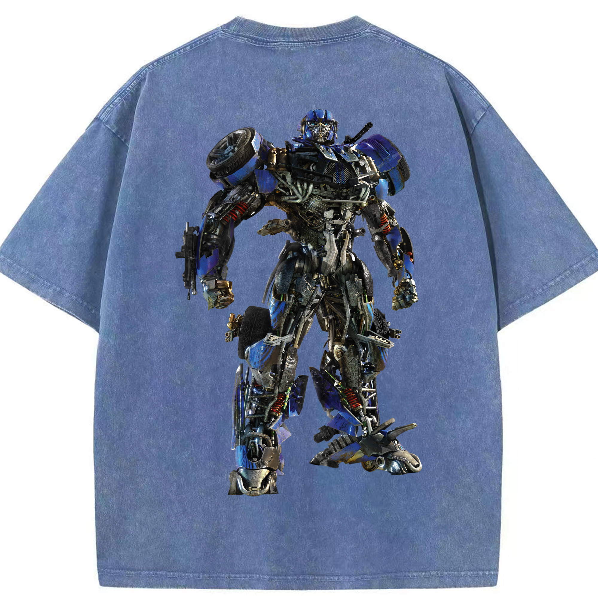 （画像用）  綿100% ヴィンテージ風 半袖Tシャツ（背面プリント）