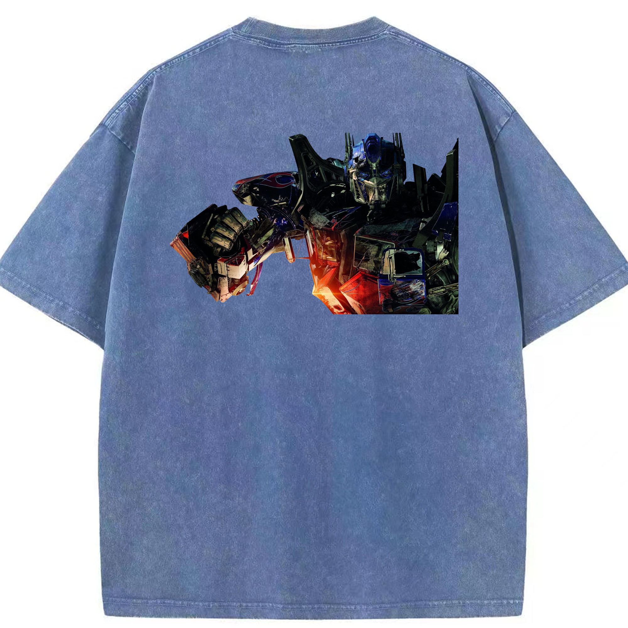 （画像用）  綿100% ヴィンテージ風 半袖Tシャツ（背面プリント）
