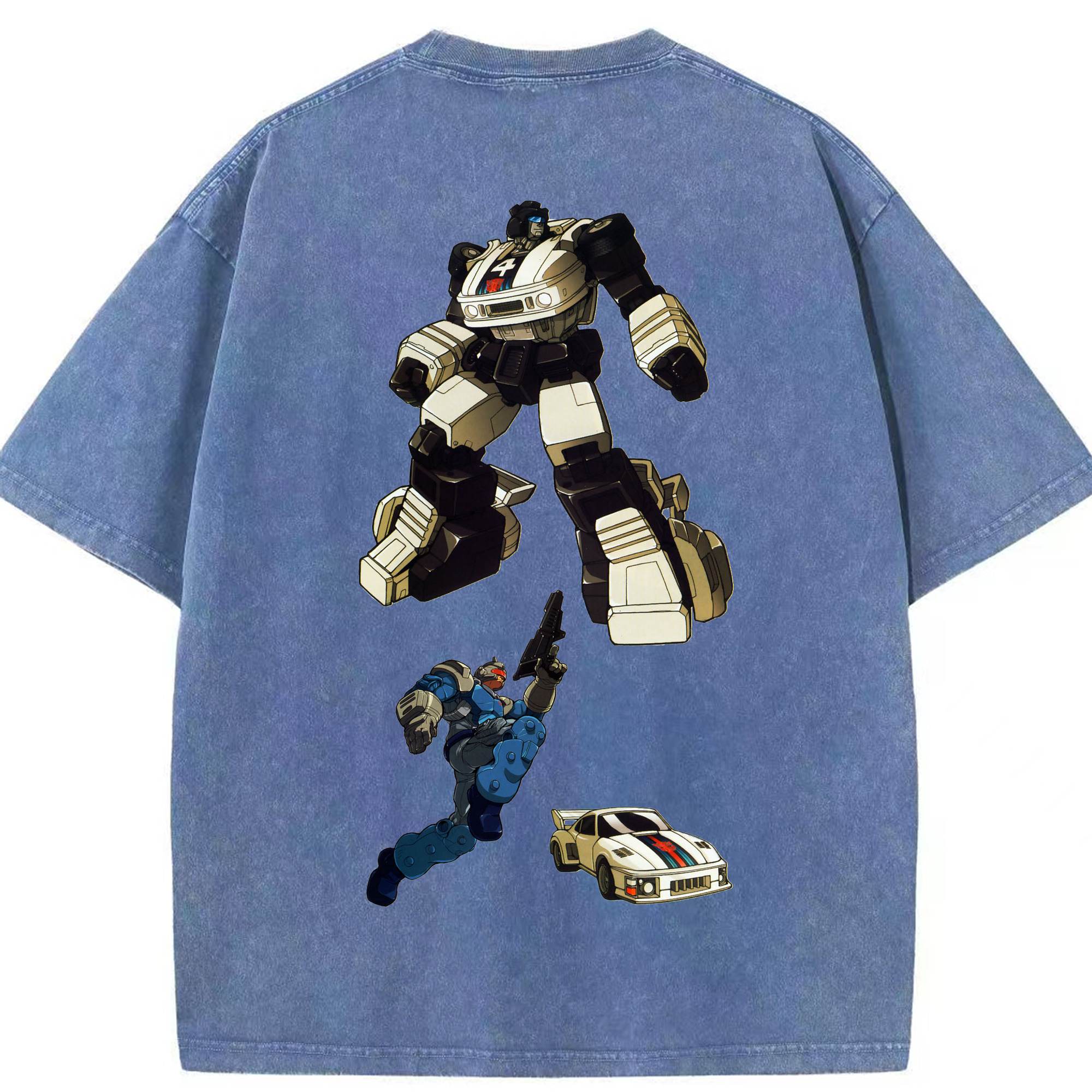 （画像用）  綿100% ヴィンテージ風 半袖Tシャツ（背面プリント）