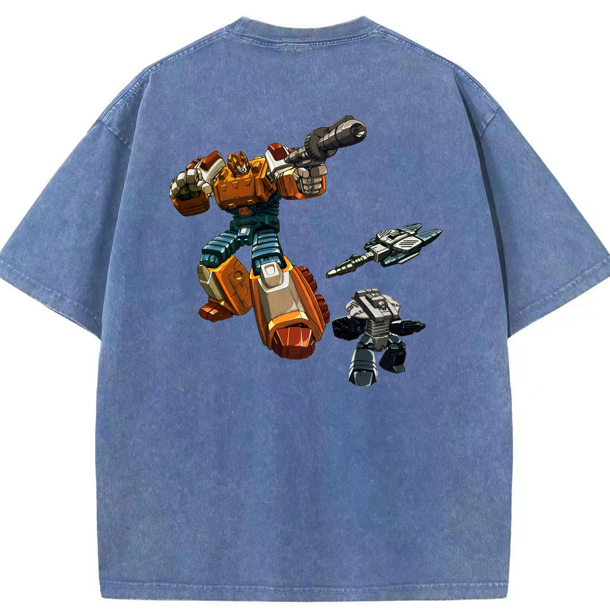 （画像用）  綿100% ヴィンテージ風 半袖Tシャツ（背面プリント）