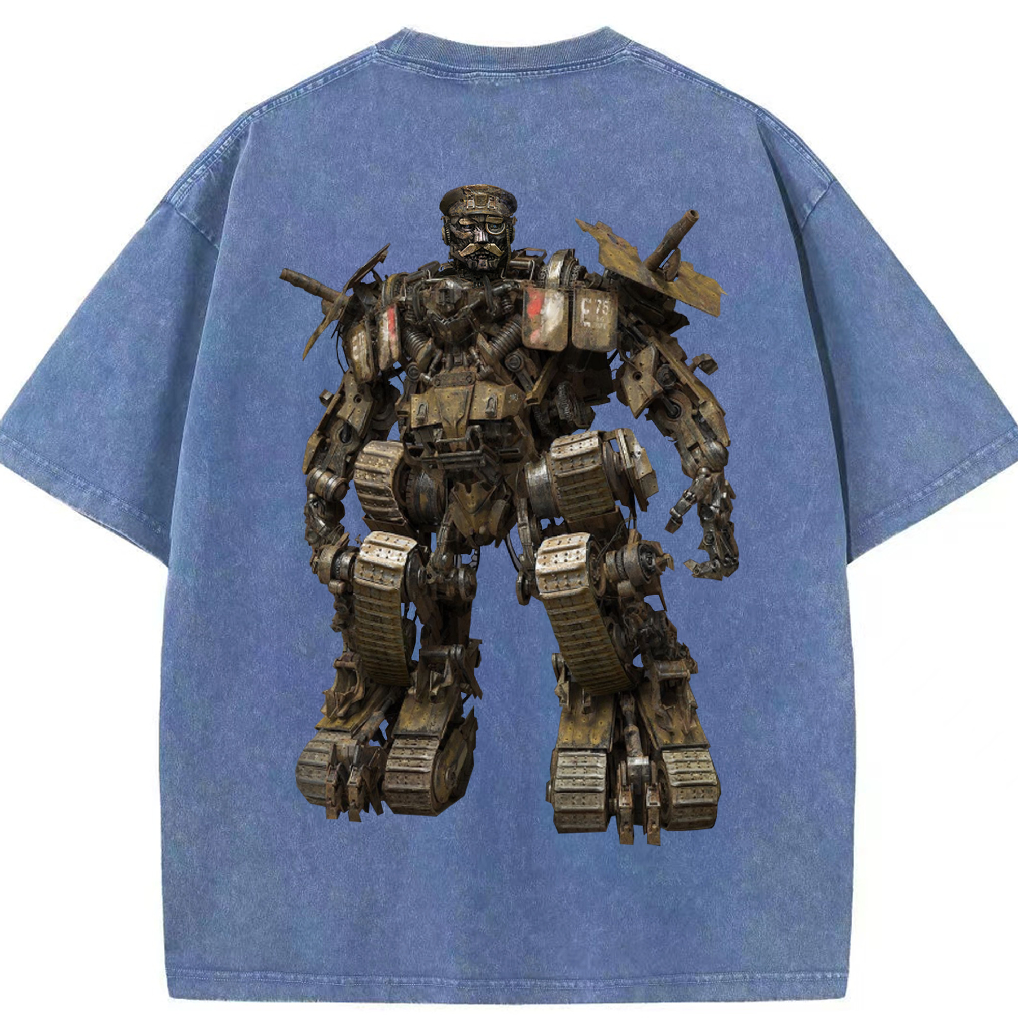（画像用）  綿100% ヴィンテージ風 半袖Tシャツ（背面プリント）