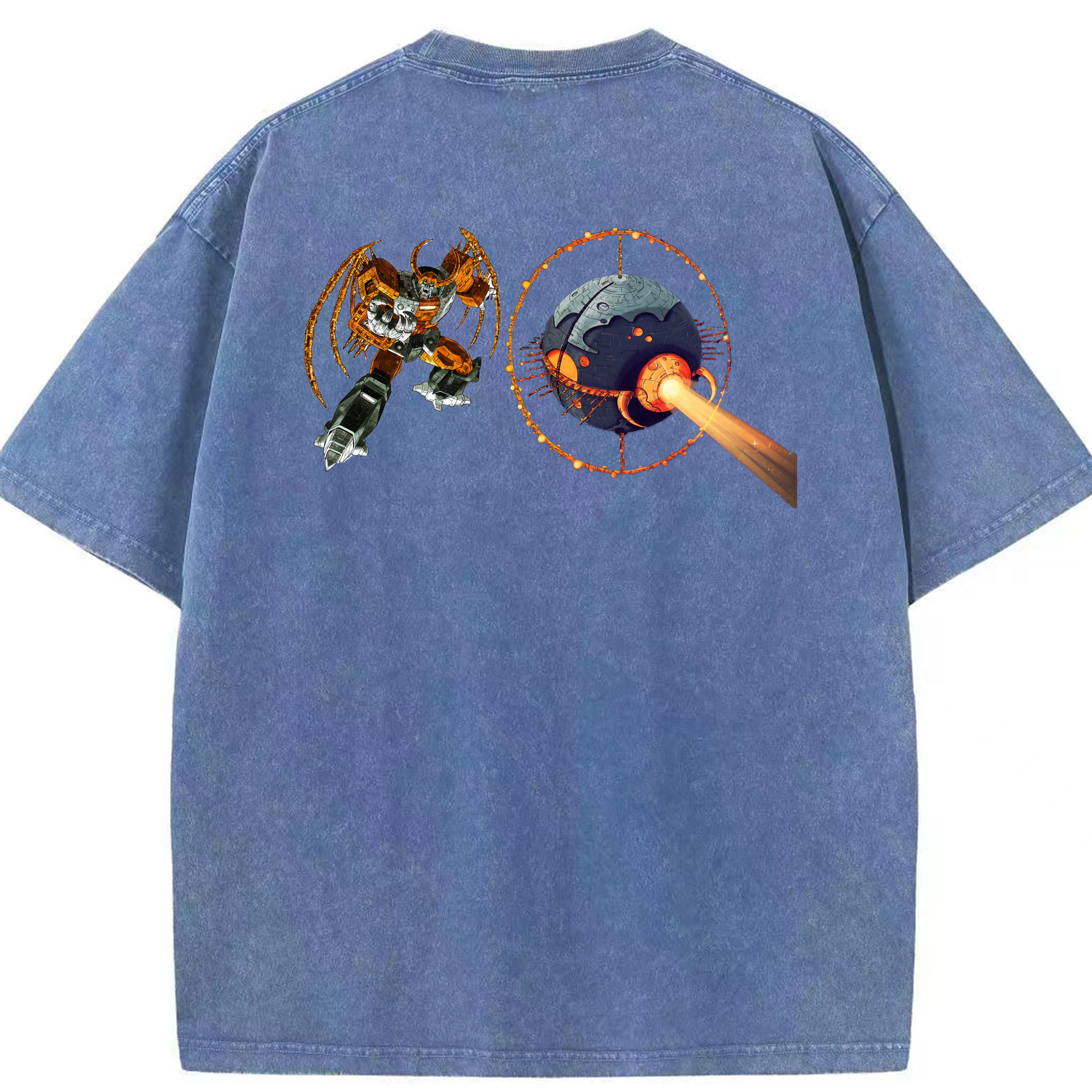 （画像用）  綿100% ヴィンテージ風 半袖Tシャツ（背面プリント）