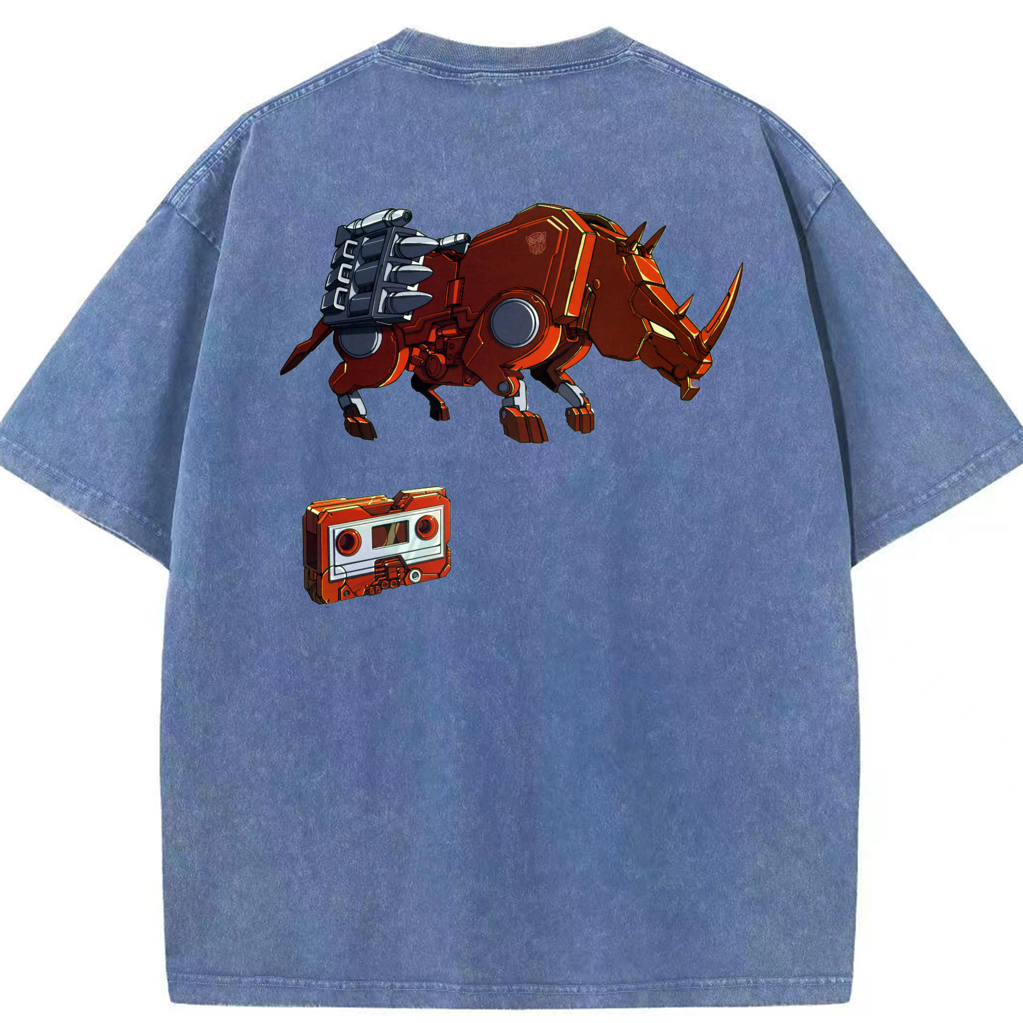 （画像用）  綿100% ヴィンテージ風 半袖Tシャツ（背面プリント）