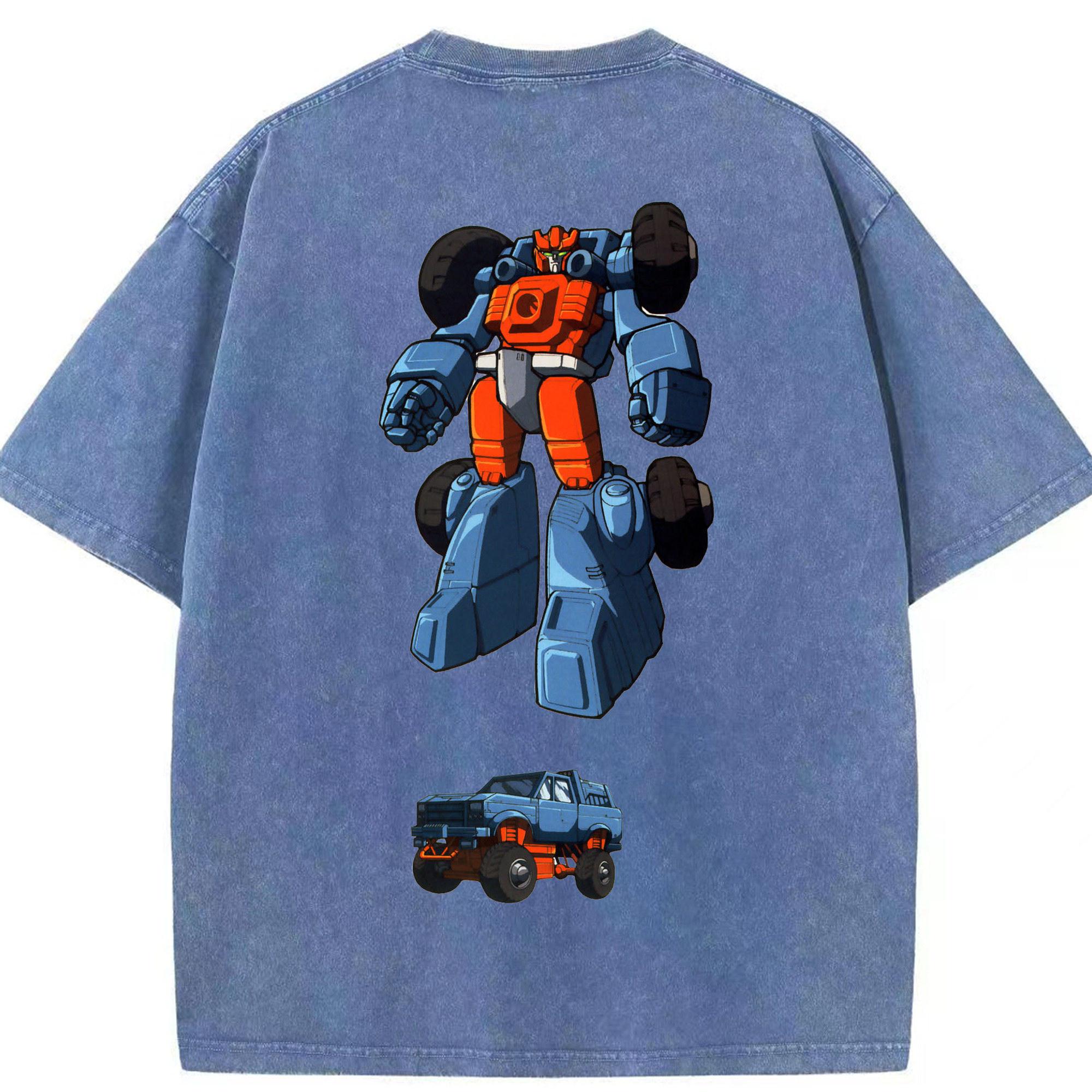 （画像用）  綿100% ヴィンテージ風 半袖Tシャツ（背面プリント）