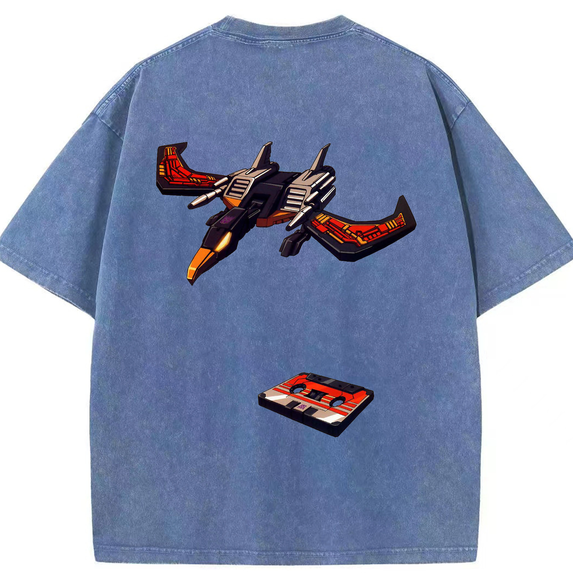 （画像用）  綿100% ヴィンテージ風 半袖Tシャツ（背面プリント）