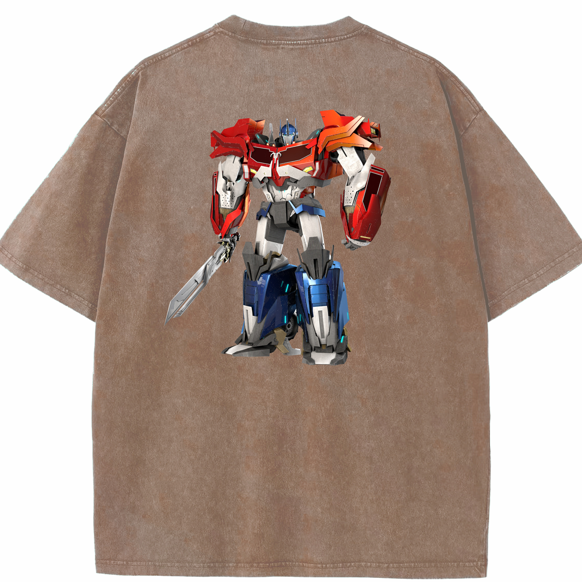 （画像用）  綿100% ヴィンテージ風 半袖Tシャツ（背面プリント）