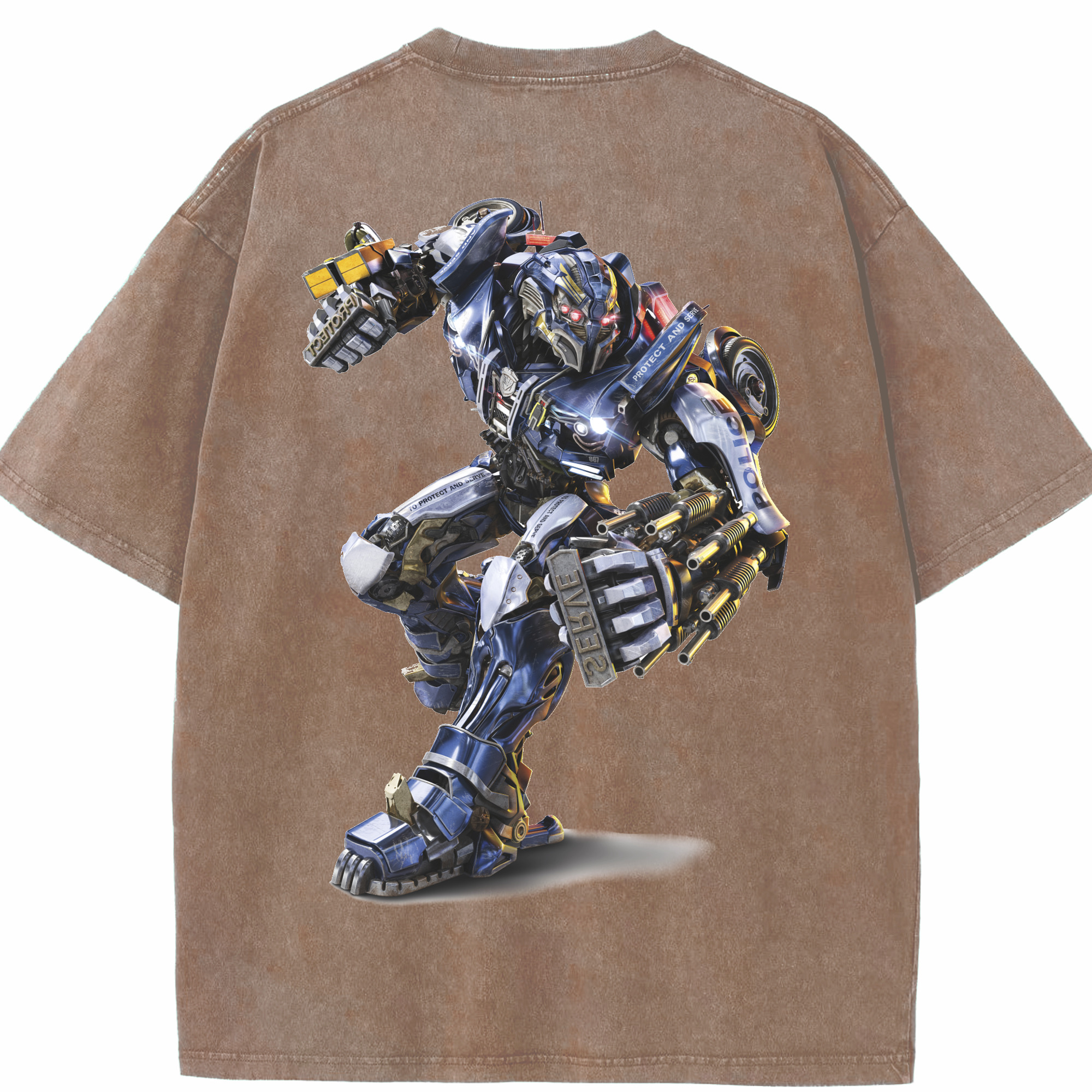 （画像用）  綿100% ヴィンテージ風 半袖Tシャツ（背面プリント）