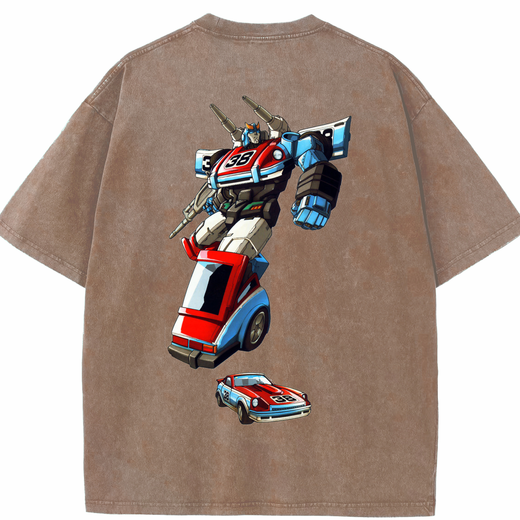 （画像用）  綿100% ヴィンテージ風 半袖Tシャツ（背面プリント）