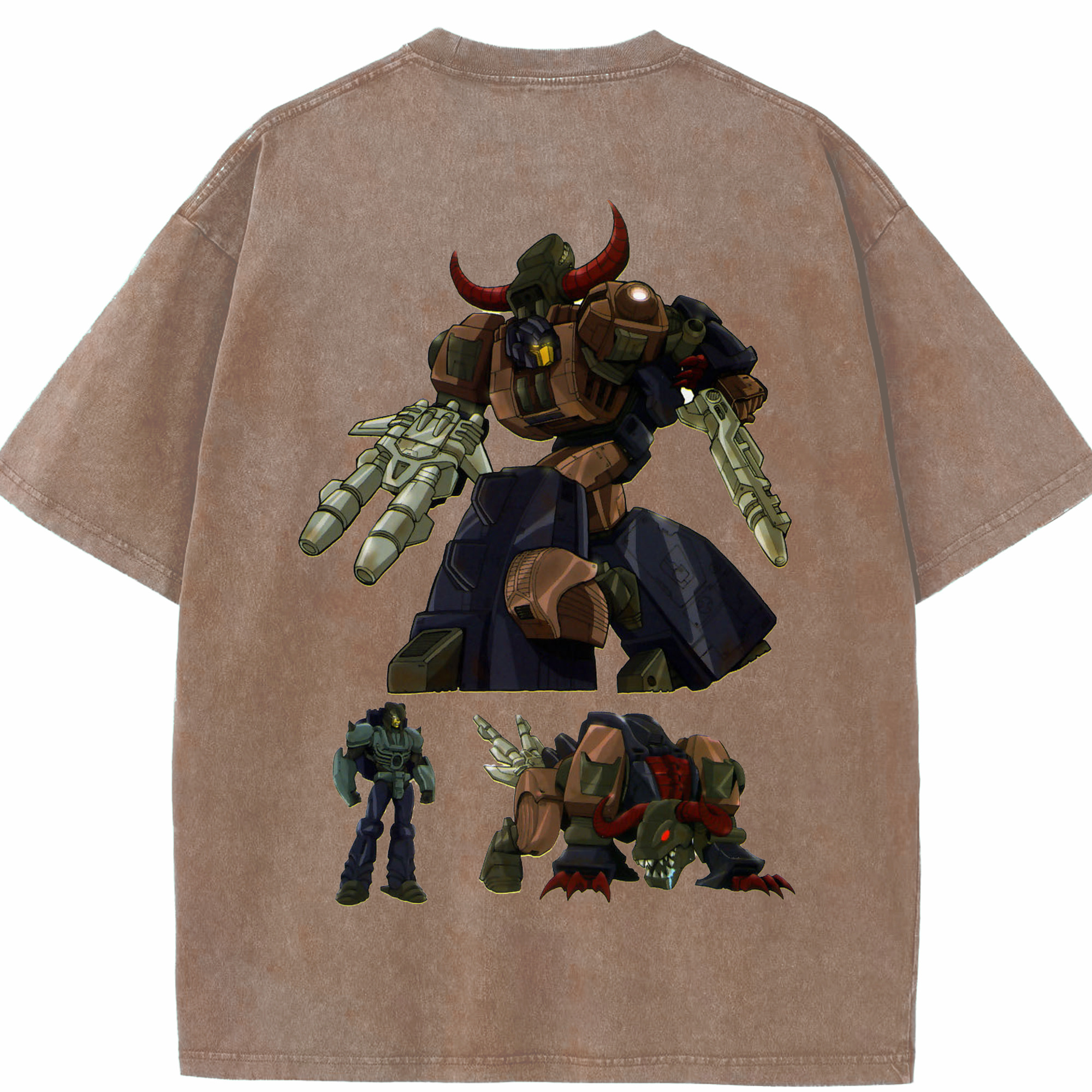 （画像用）  綿100% ヴィンテージ風 半袖Tシャツ（背面プリント）