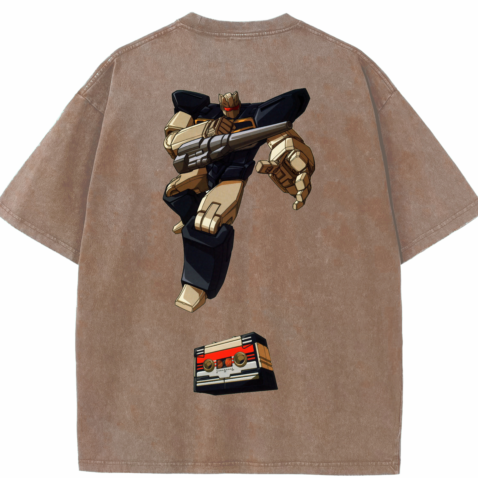 （画像用）  綿100% ヴィンテージ風 半袖Tシャツ（背面プリント）