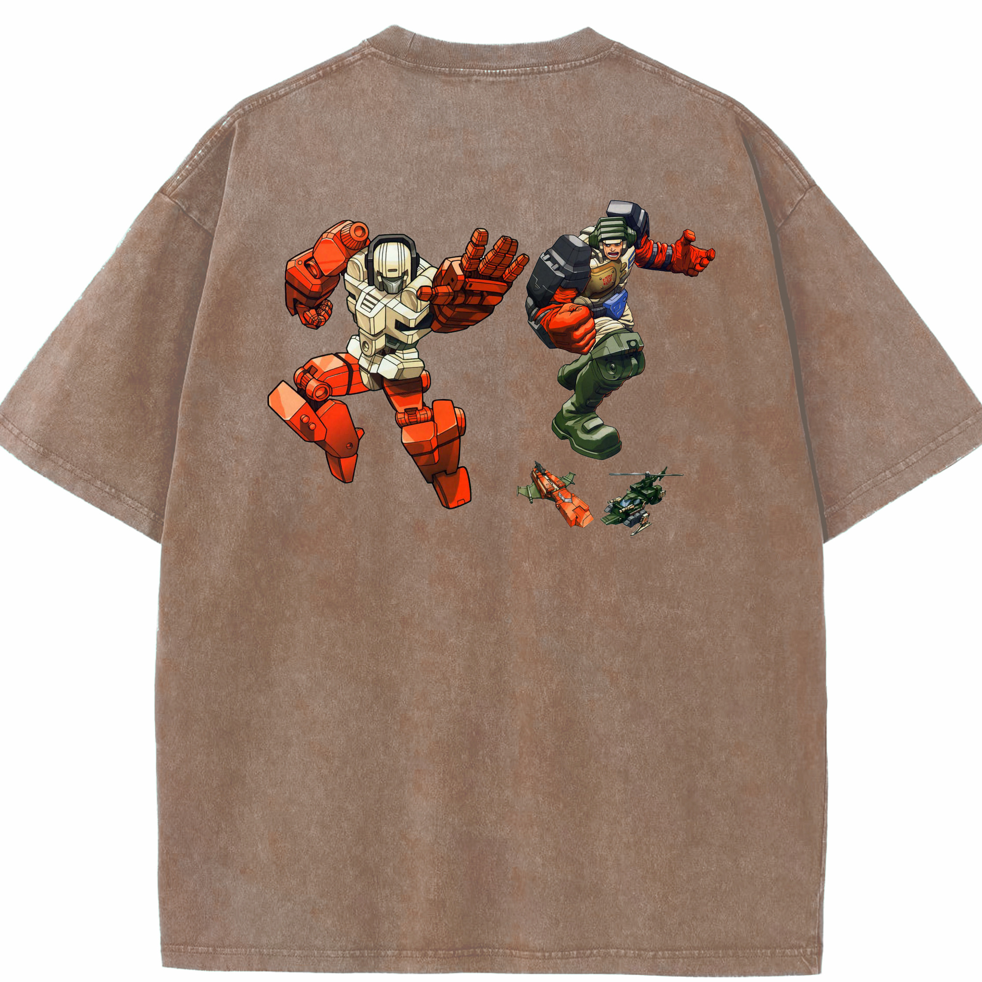 （画像用）  綿100% ヴィンテージ風 半袖Tシャツ（背面プリント）