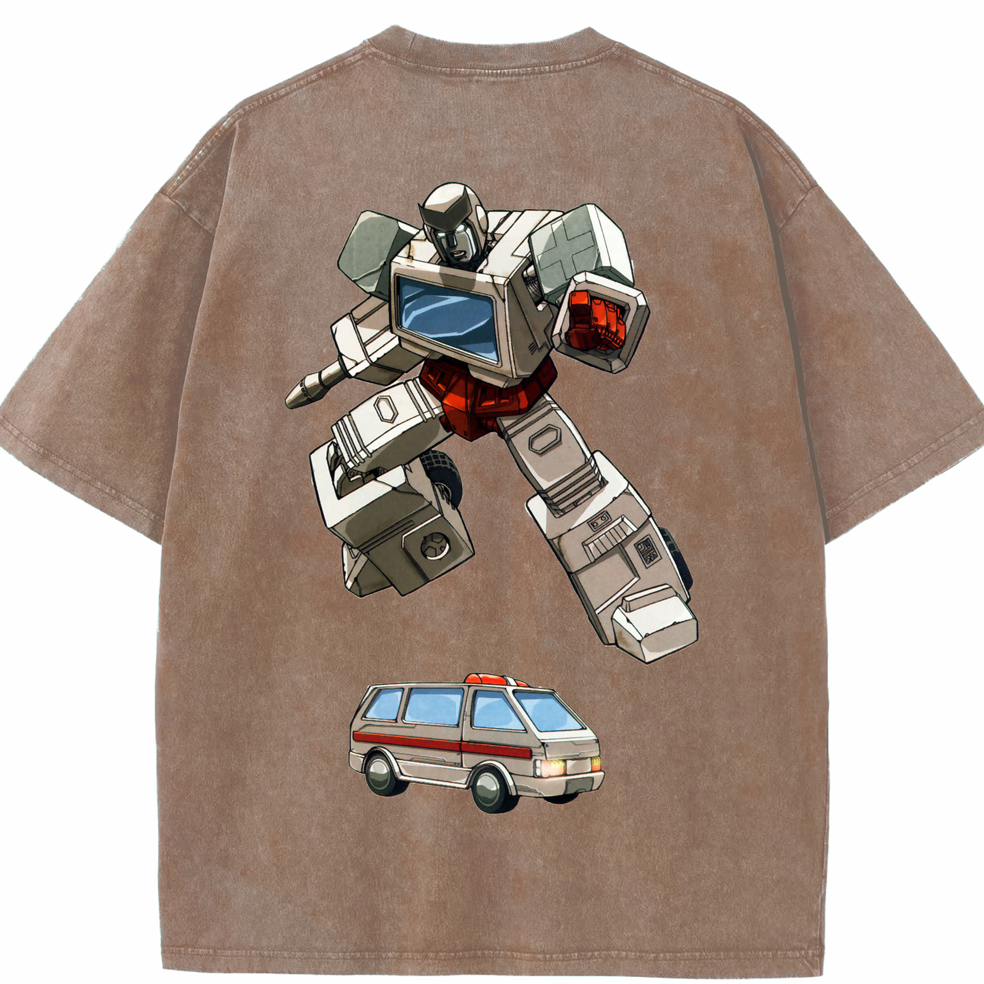 （画像用）  綿100% ヴィンテージ風 半袖Tシャツ（背面プリント）