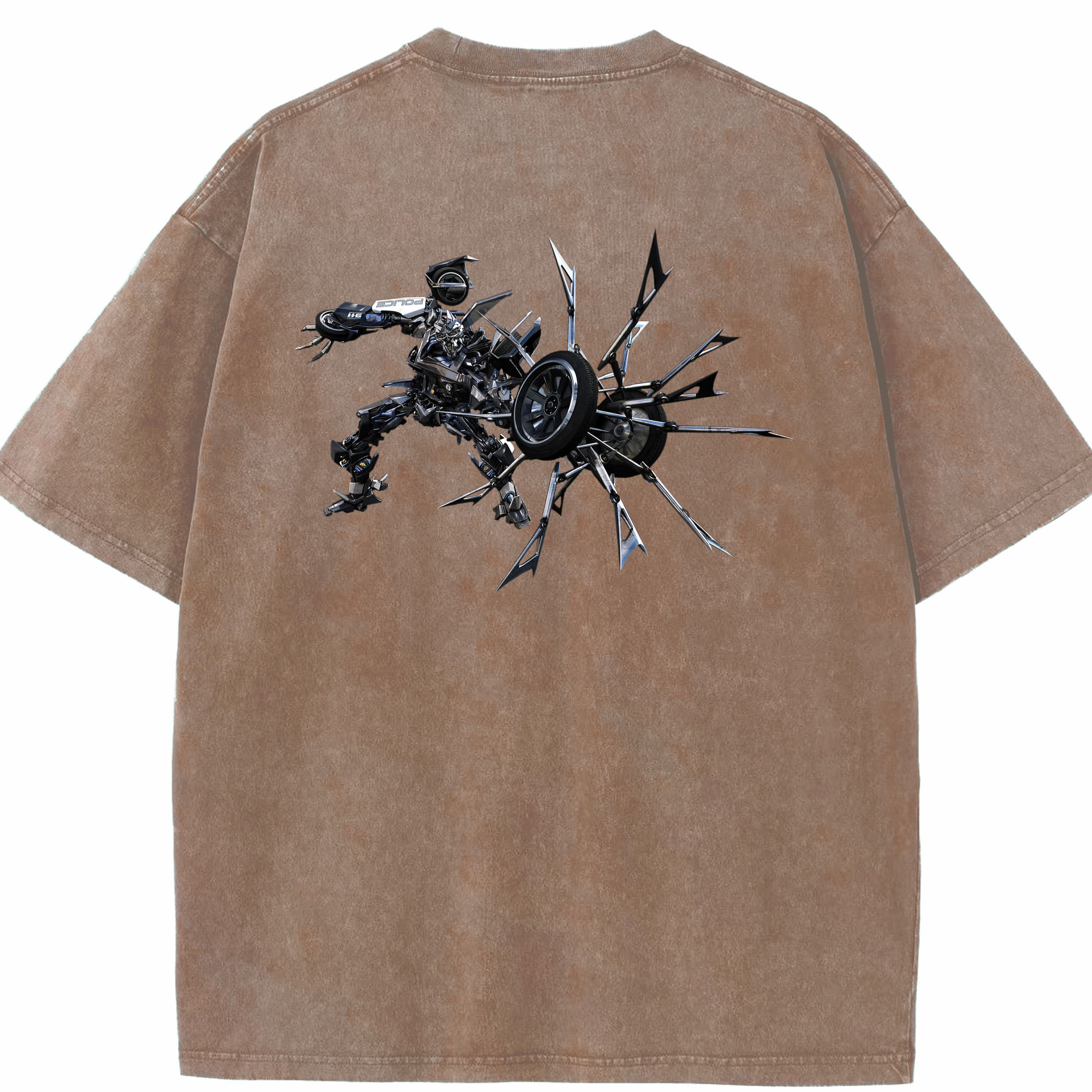 （画像用）  綿100% ヴィンテージ風 半袖Tシャツ（背面プリント）