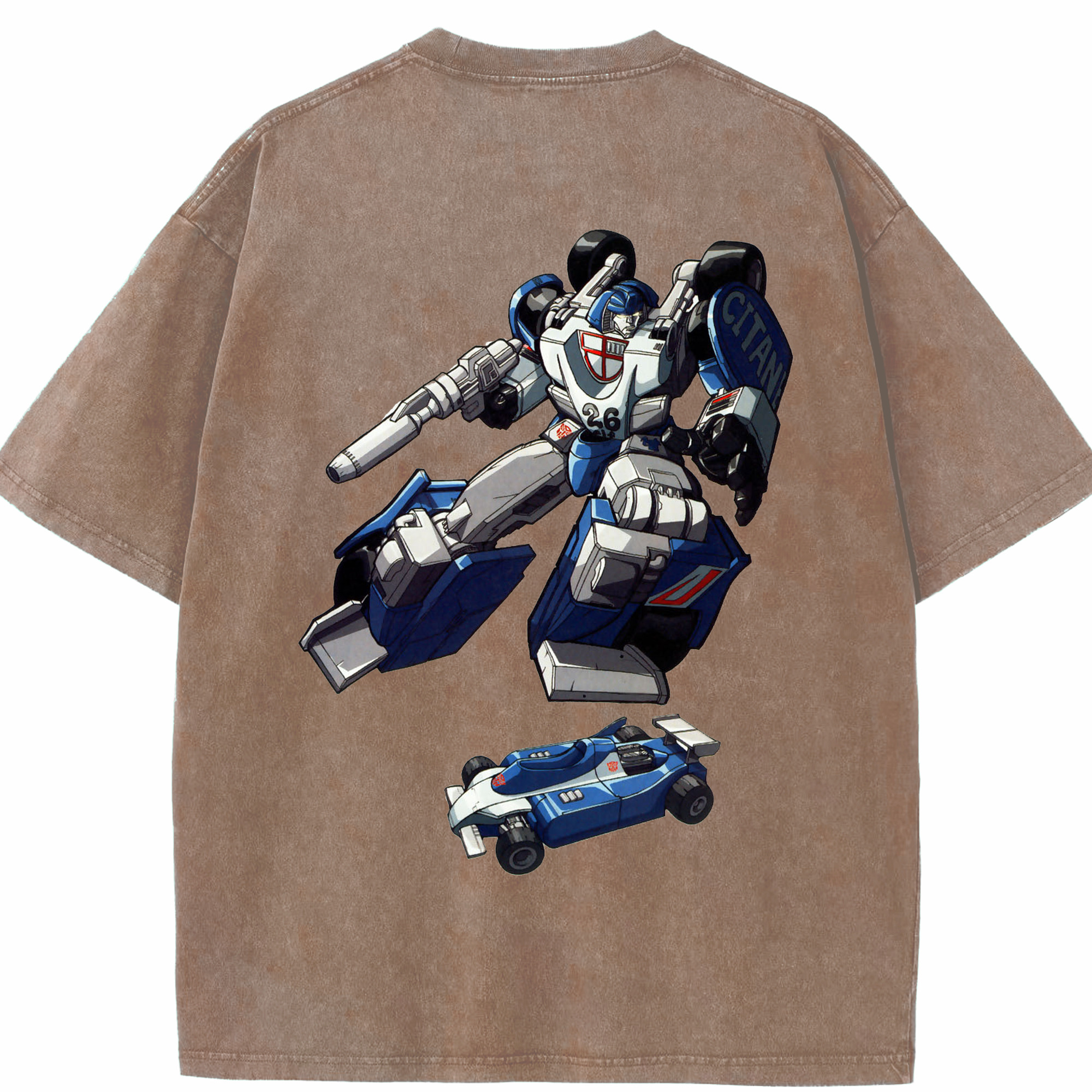 （画像用）  綿100% ヴィンテージ風 半袖Tシャツ（背面プリント）