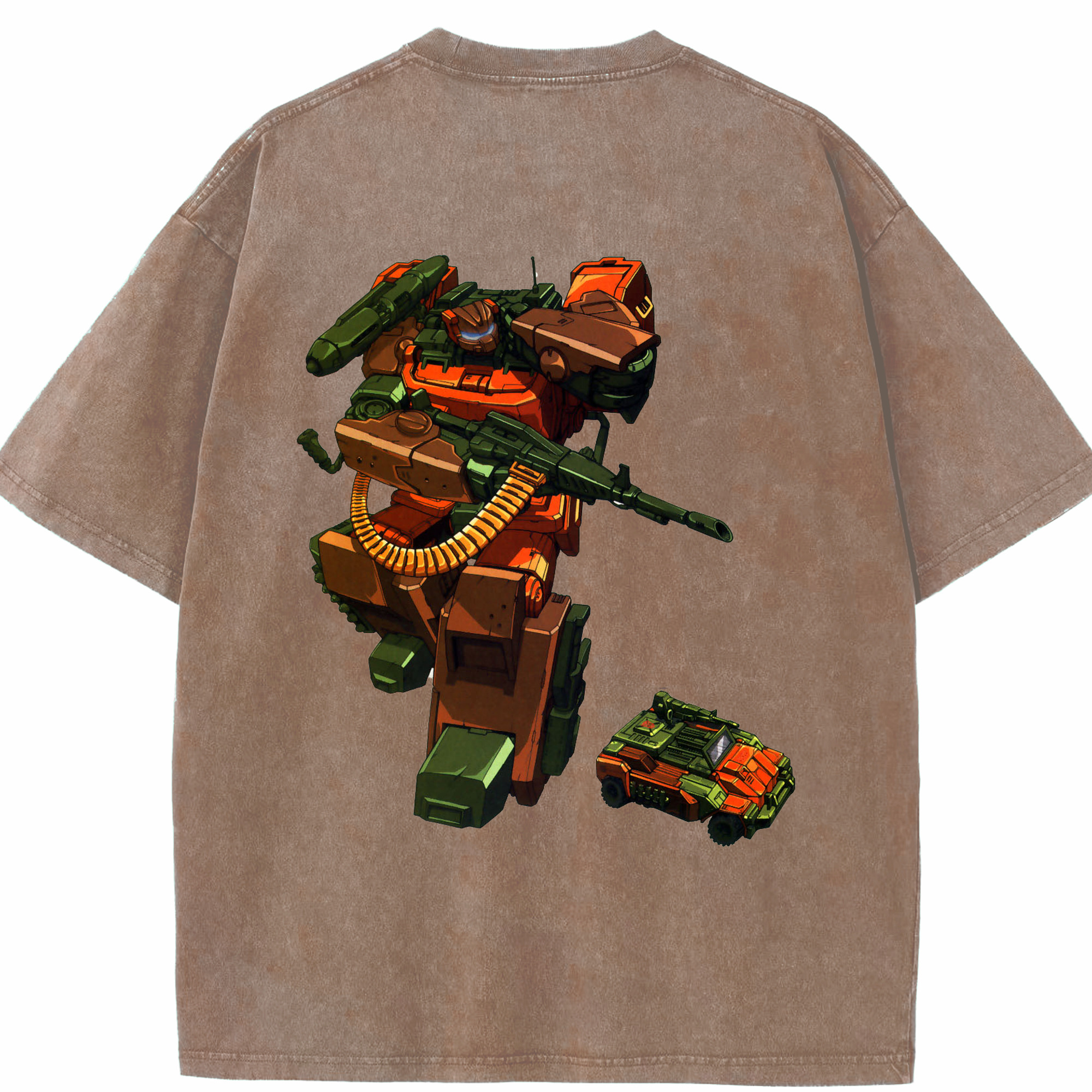 （画像用）  綿100% ヴィンテージ風 半袖Tシャツ（背面プリント）