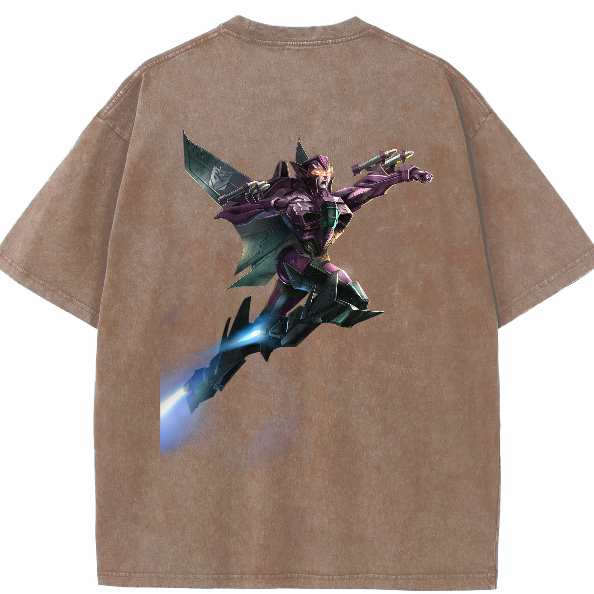 （画像用）  綿100% ヴィンテージ風 半袖Tシャツ（背面プリント）