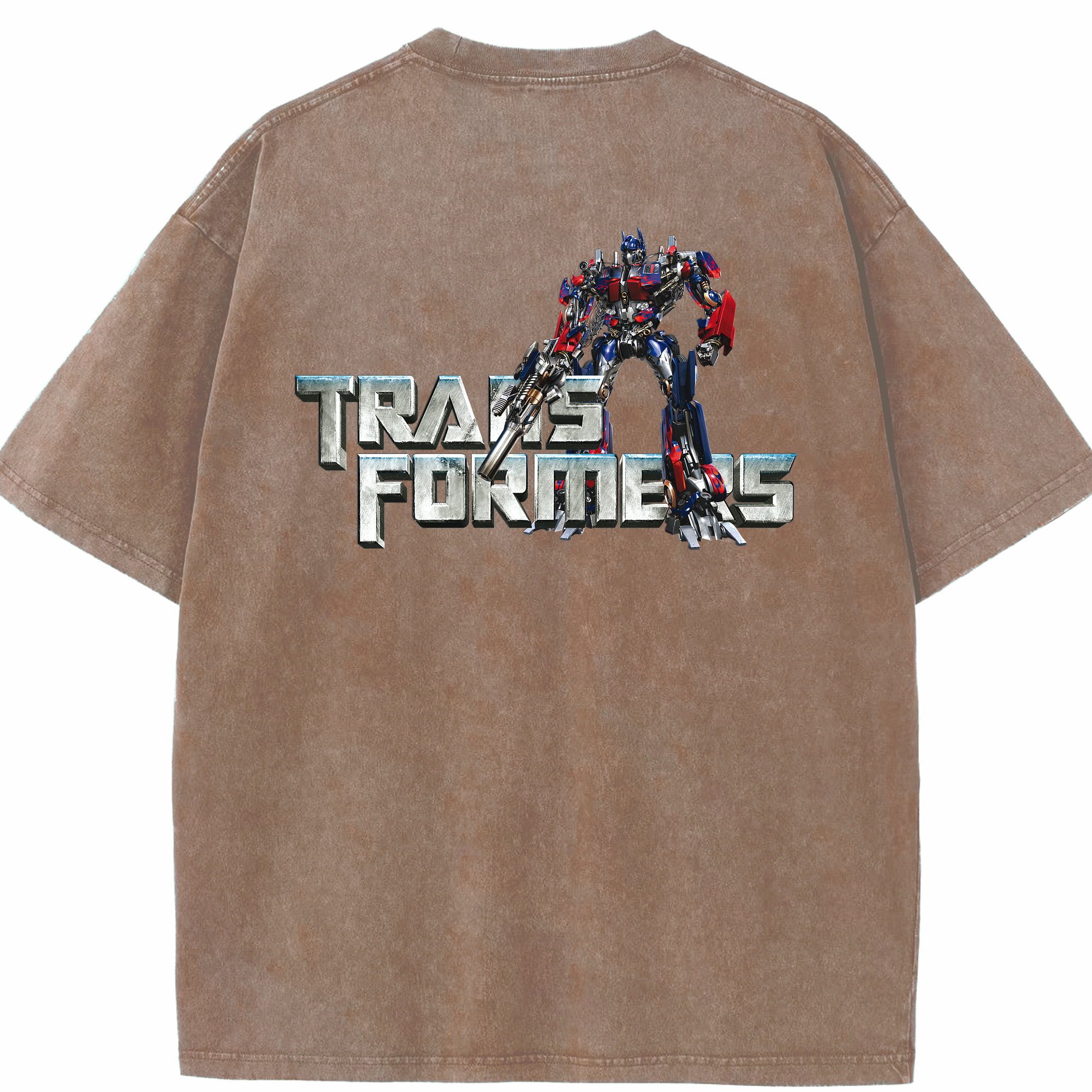 （画像用）  綿100% ヴィンテージ風 半袖Tシャツ（背面プリント）