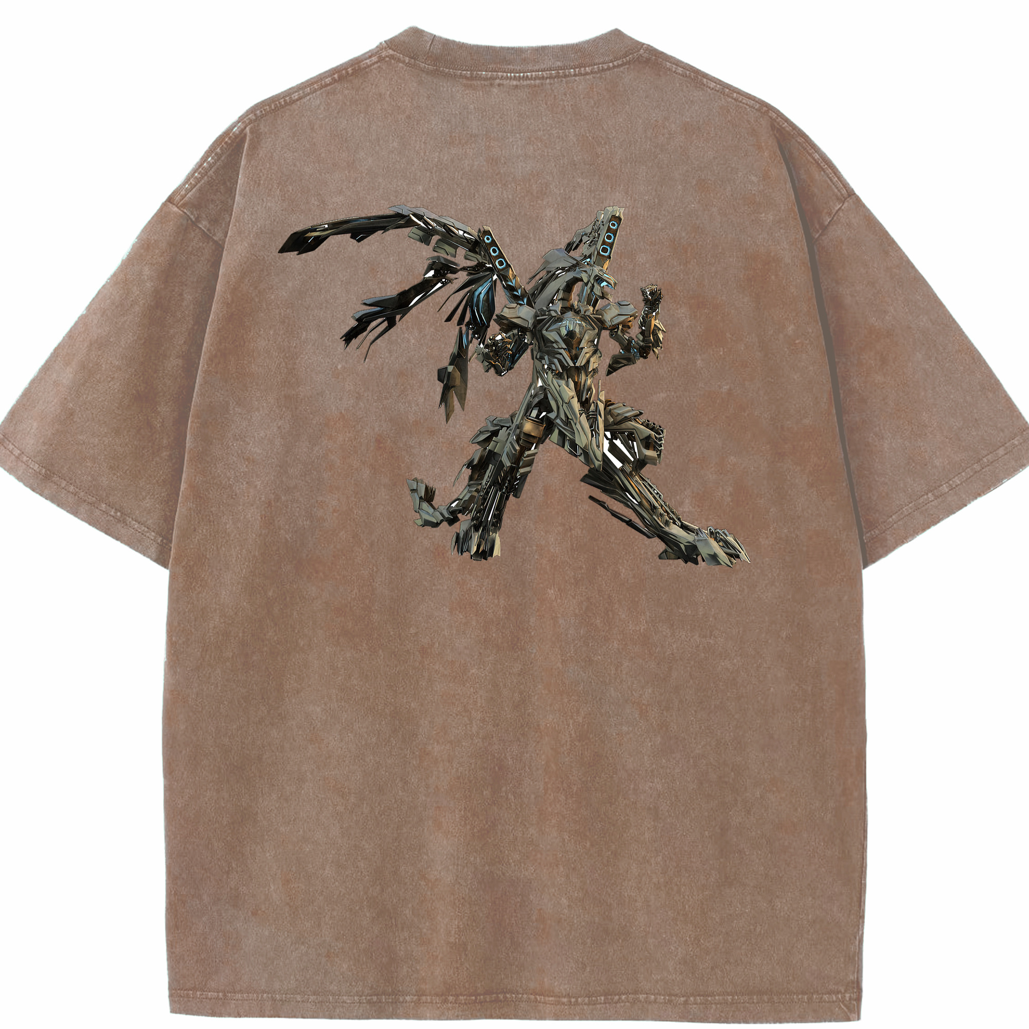 （画像用）  綿100% ヴィンテージ風 半袖Tシャツ（背面プリント）