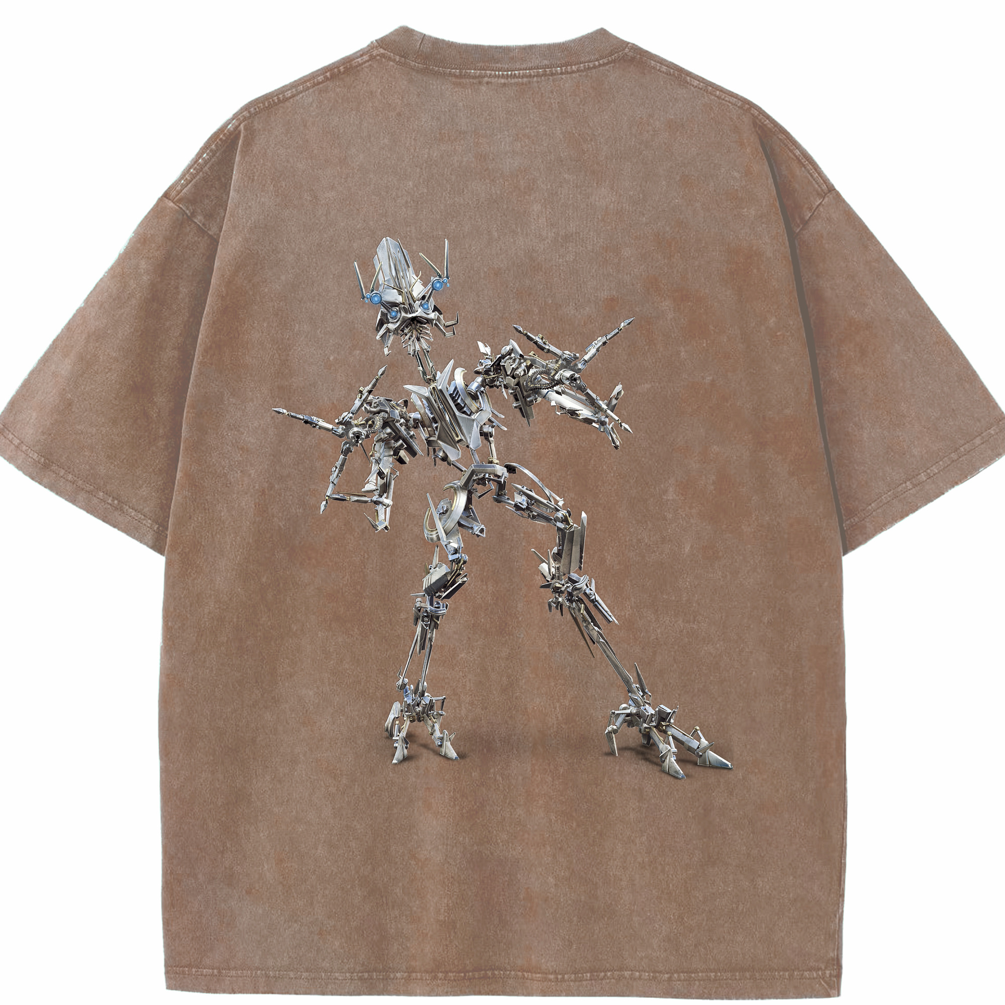 （画像用）  綿100% ヴィンテージ風 半袖Tシャツ（背面プリント）