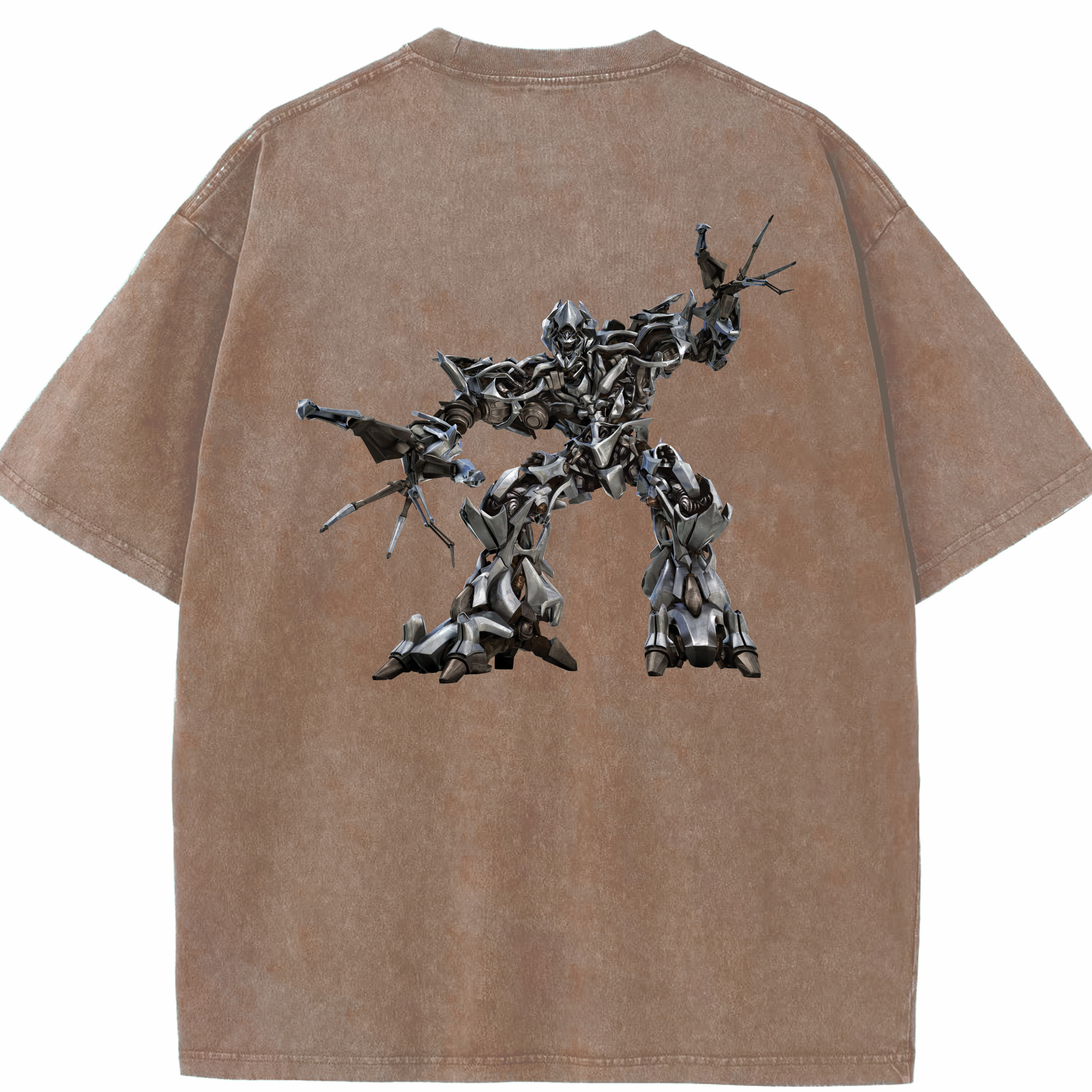 （画像用）  綿100% ヴィンテージ風 半袖Tシャツ（背面プリント）
