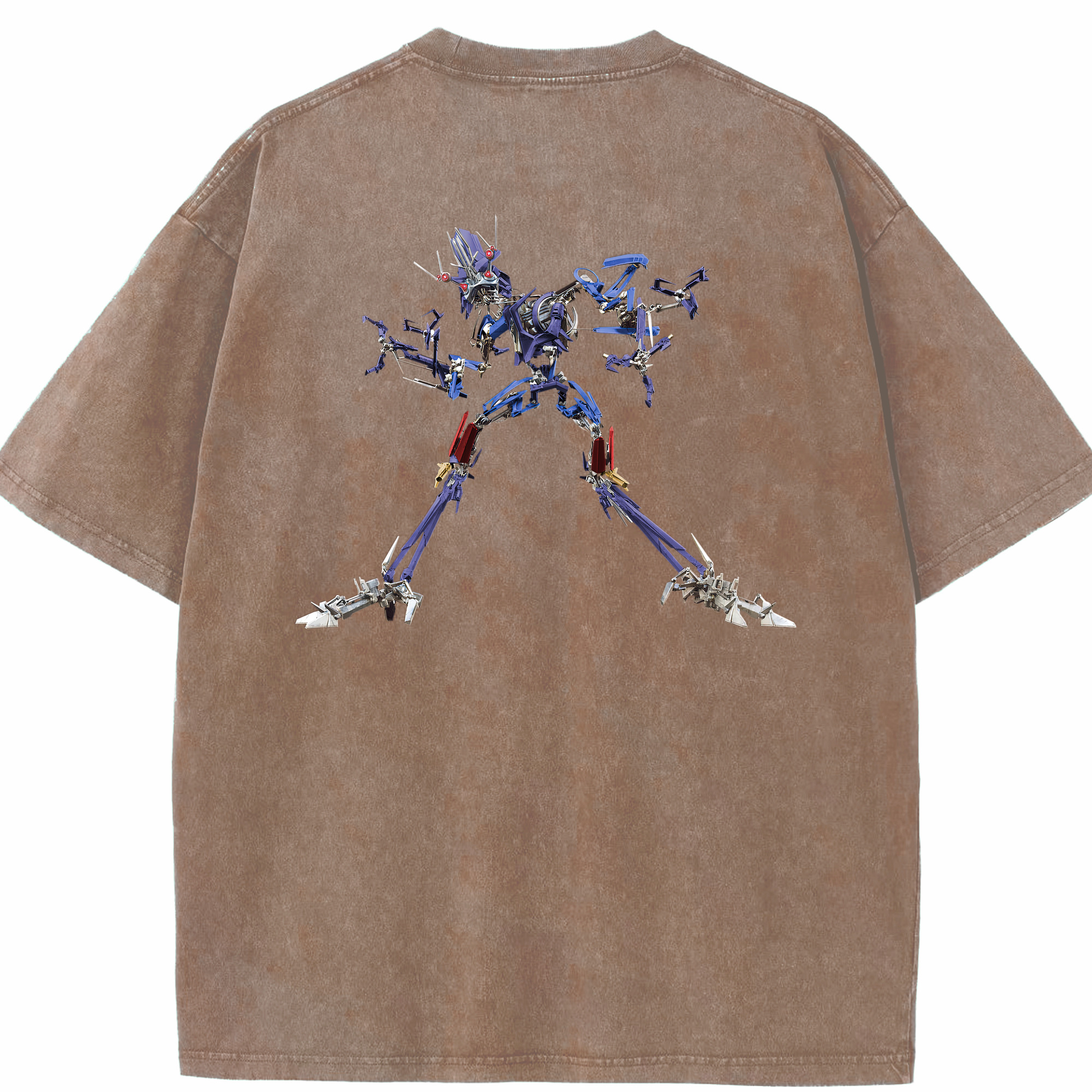 （画像用）  綿100% ヴィンテージ風 半袖Tシャツ（背面プリント）