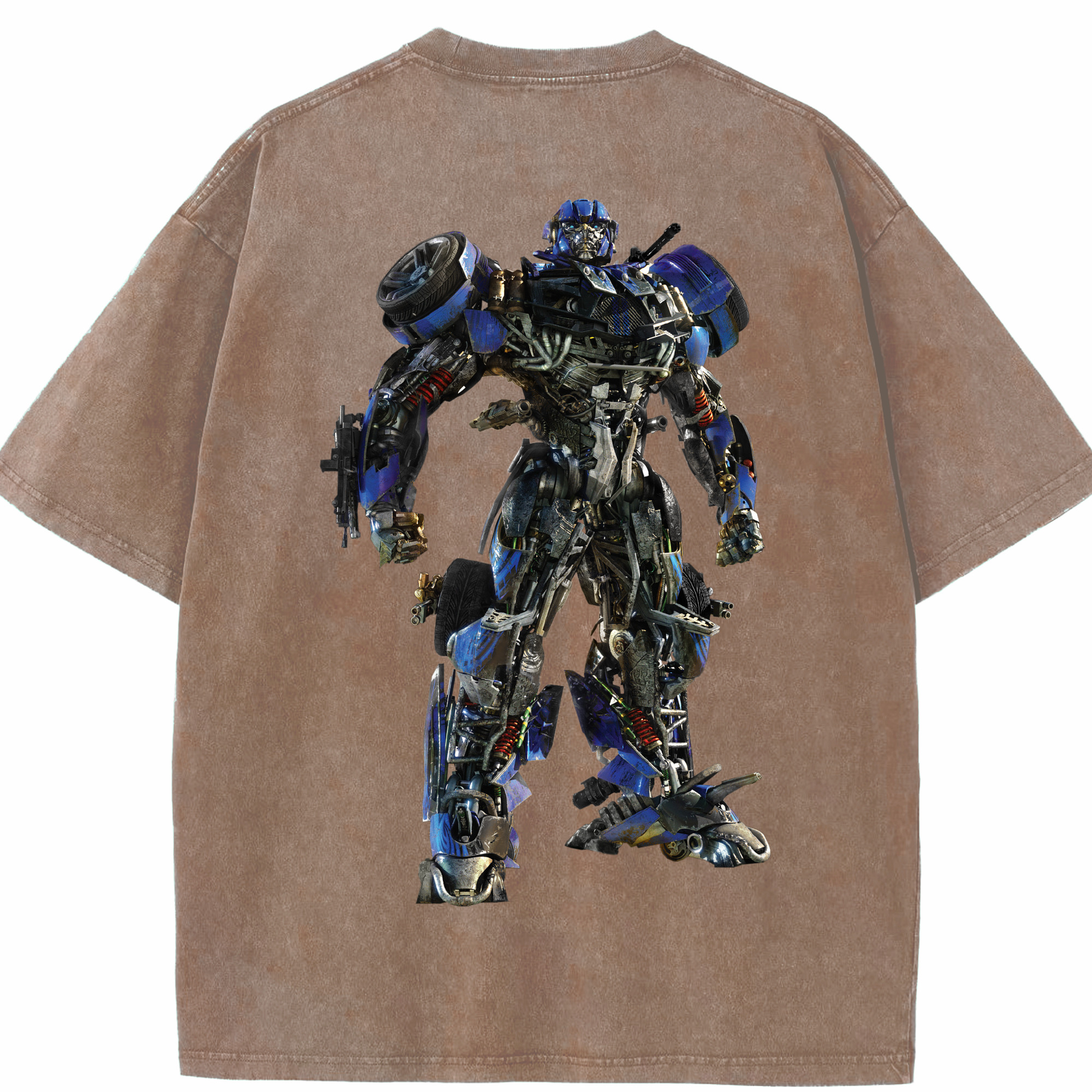 （画像用）  綿100% ヴィンテージ風 半袖Tシャツ（背面プリント）