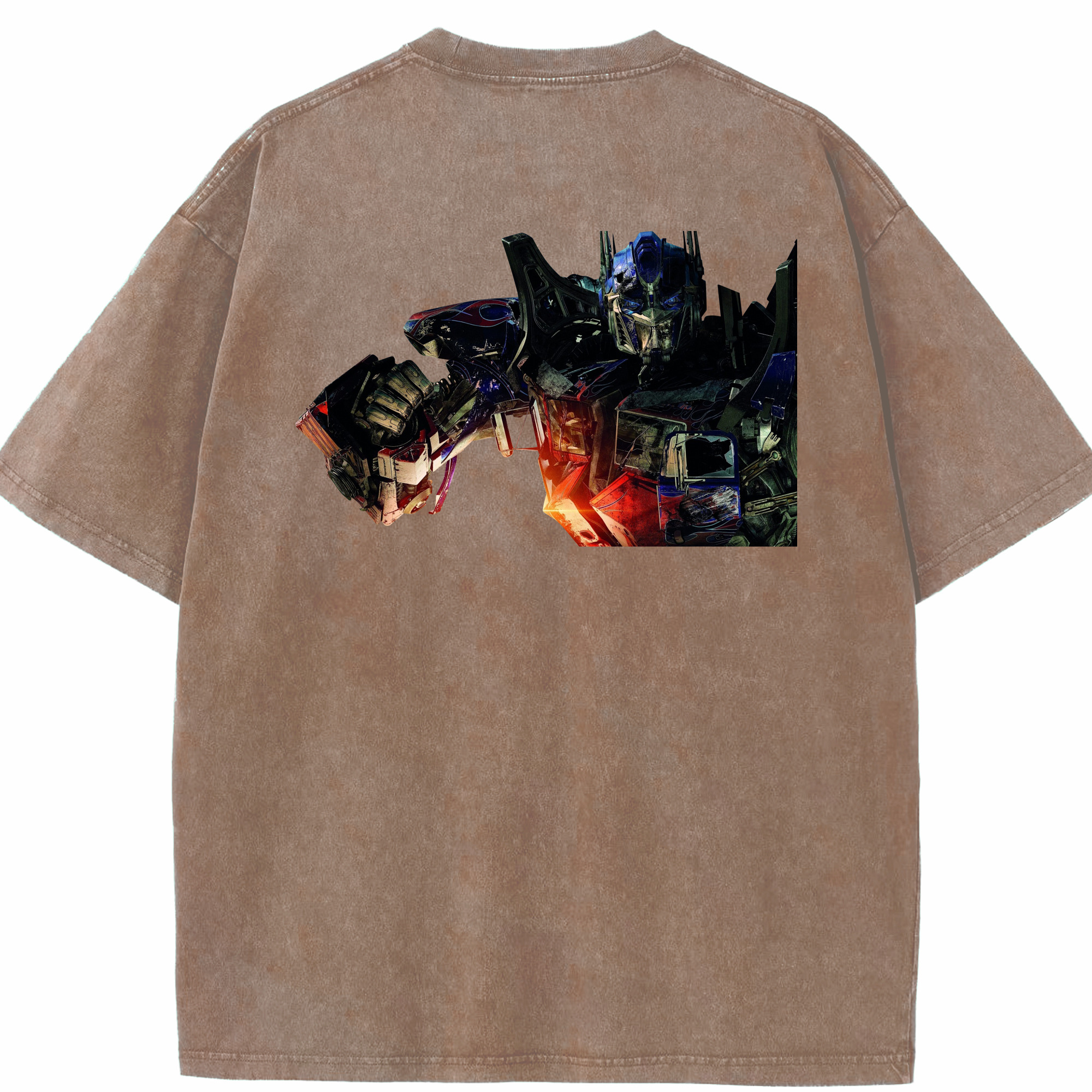 （画像用）  綿100% ヴィンテージ風 半袖Tシャツ（背面プリント）