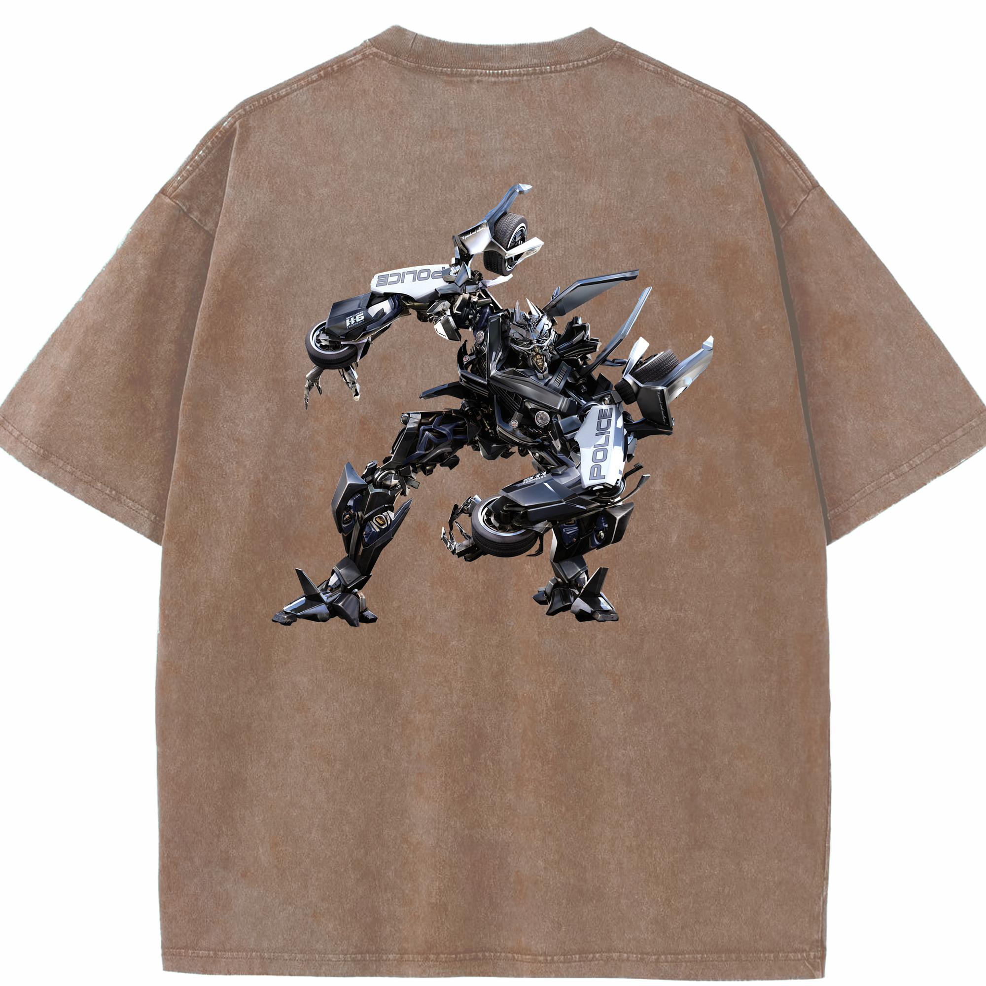 （画像用）  綿100% ヴィンテージ風 半袖Tシャツ（背面プリント）