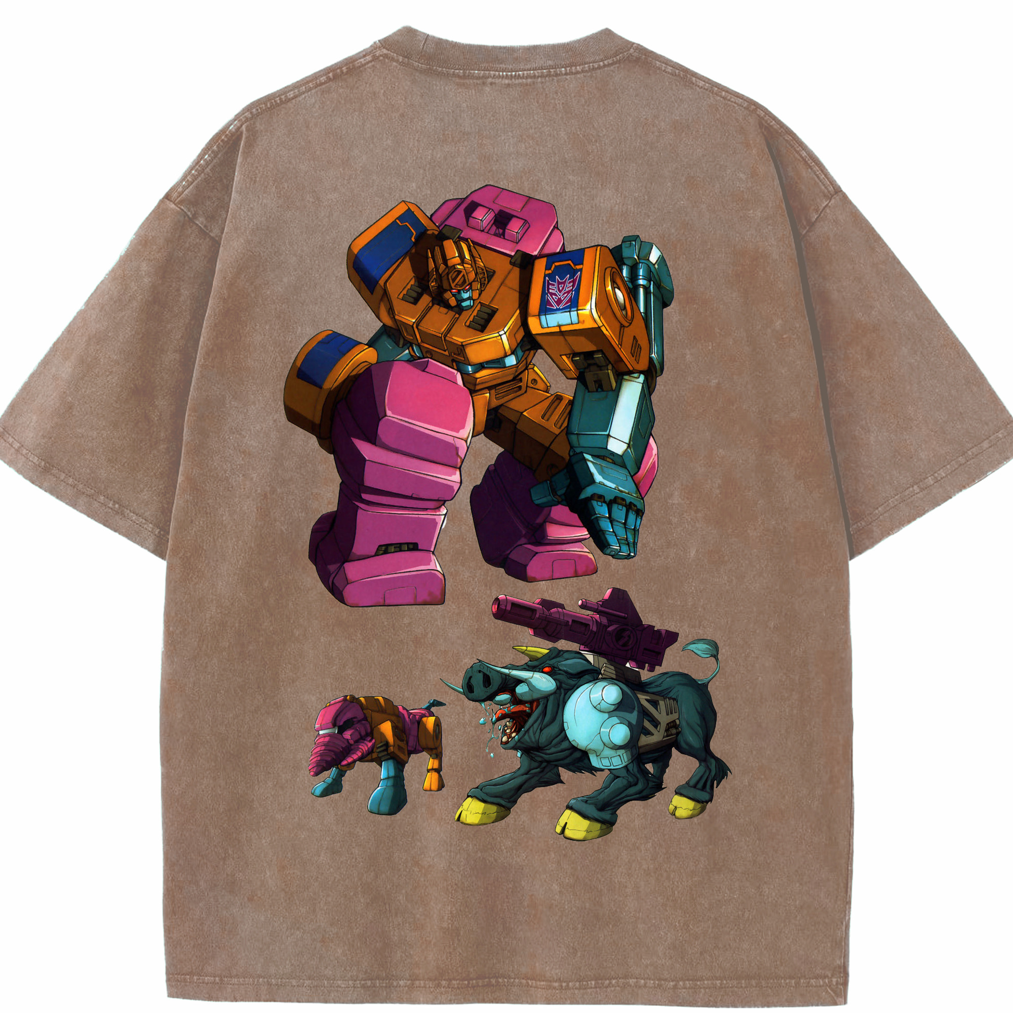 （画像用）  綿100% ヴィンテージ風 半袖Tシャツ（背面プリント）