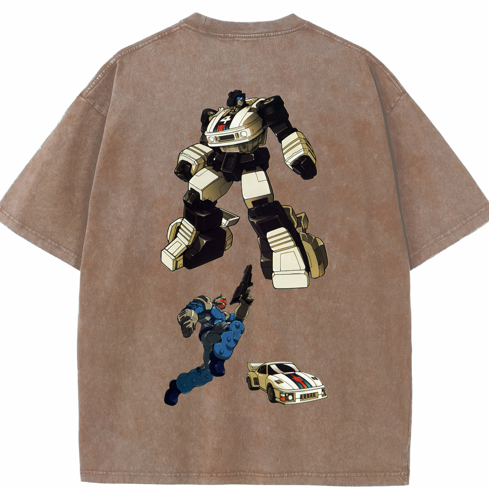 （画像用）  綿100% ヴィンテージ風 半袖Tシャツ（背面プリント）