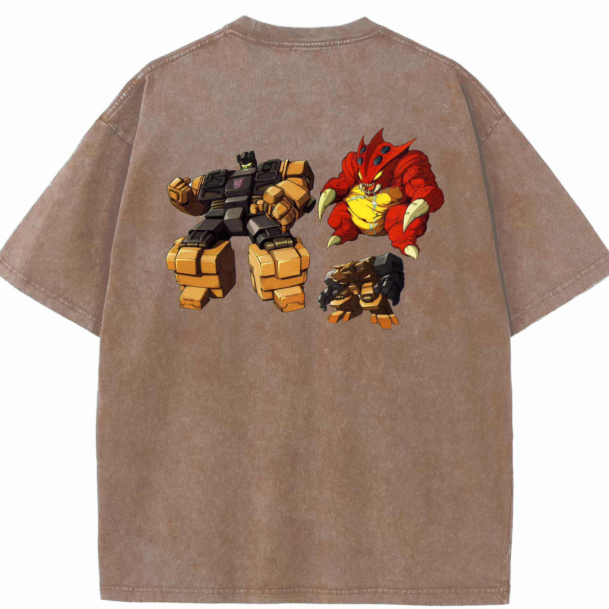 （画像用）  綿100% ヴィンテージ風 半袖Tシャツ（背面プリント）