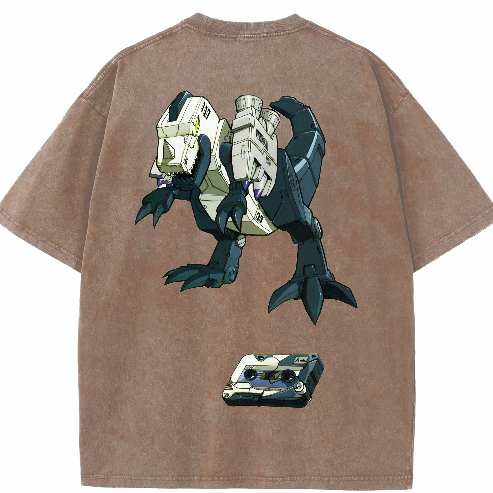 （画像用）  綿100% ヴィンテージ風 半袖Tシャツ（背面プリント）