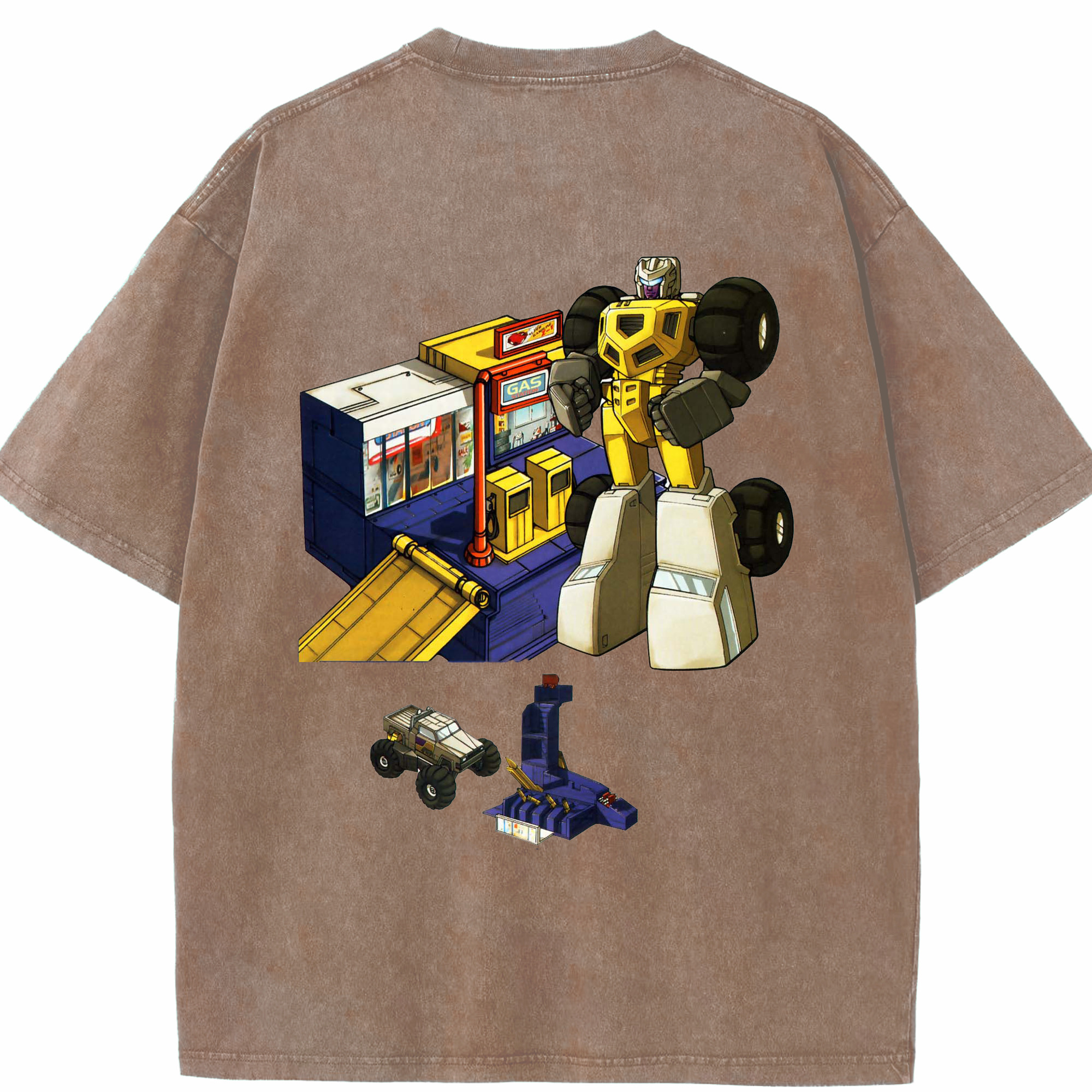 （画像用）  綿100% ヴィンテージ風 半袖Tシャツ（背面プリント）