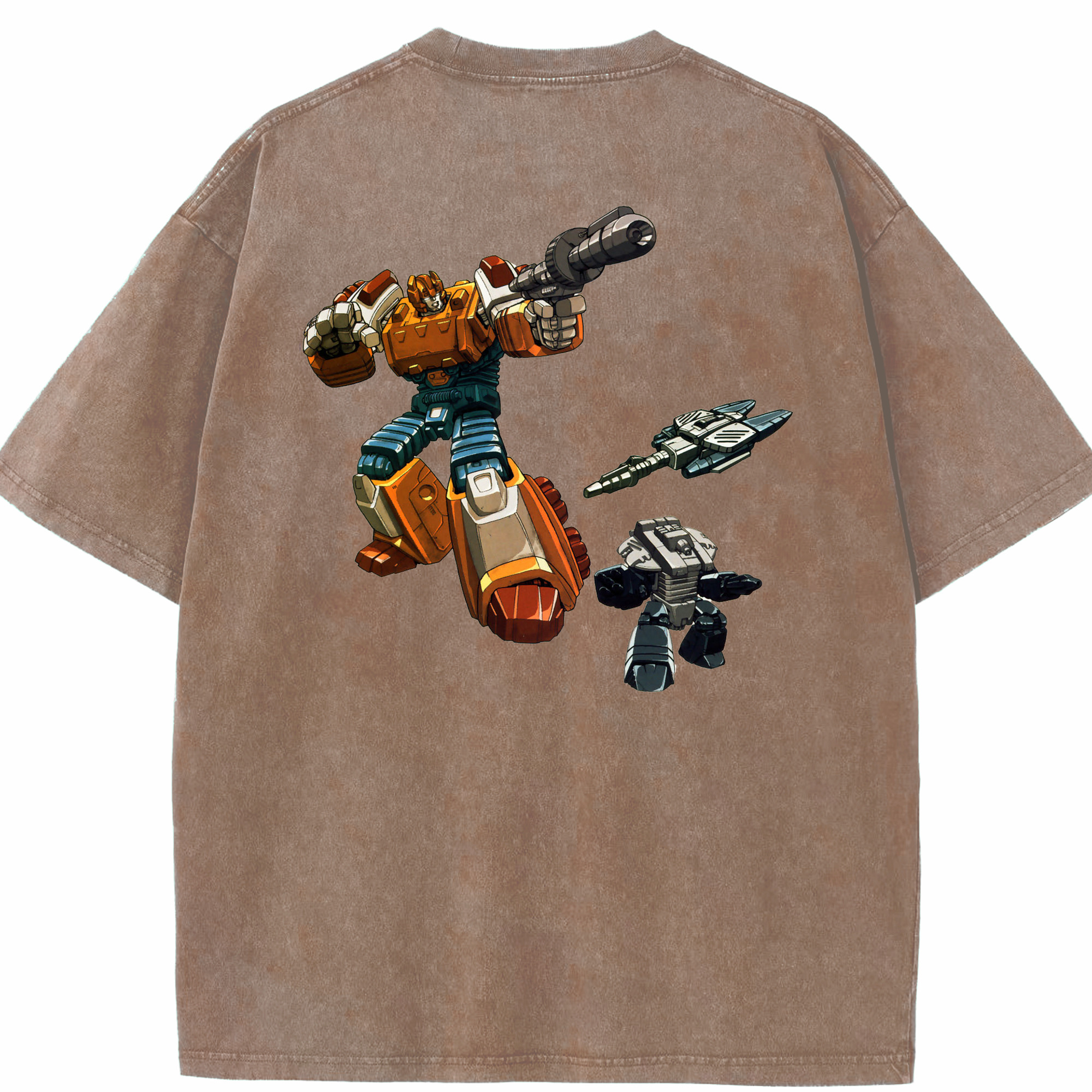 （画像用）  綿100% ヴィンテージ風 半袖Tシャツ（背面プリント）