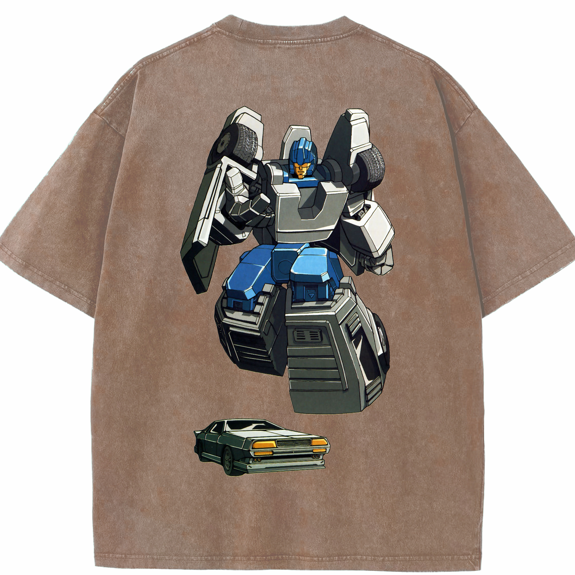 （画像用）  綿100% ヴィンテージ風 半袖Tシャツ（背面プリント）